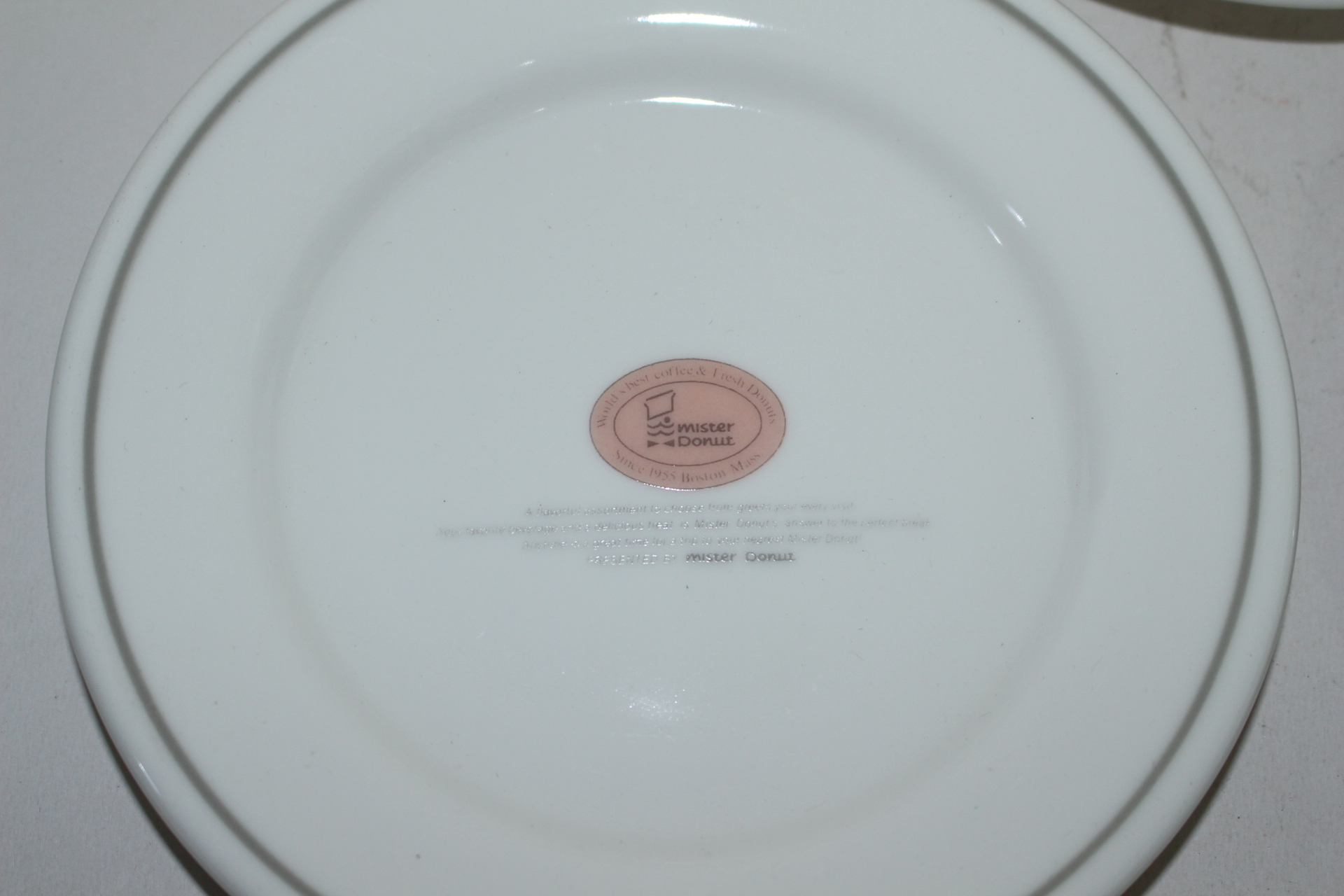 미스터 도넛 도자기 잔받침 3점