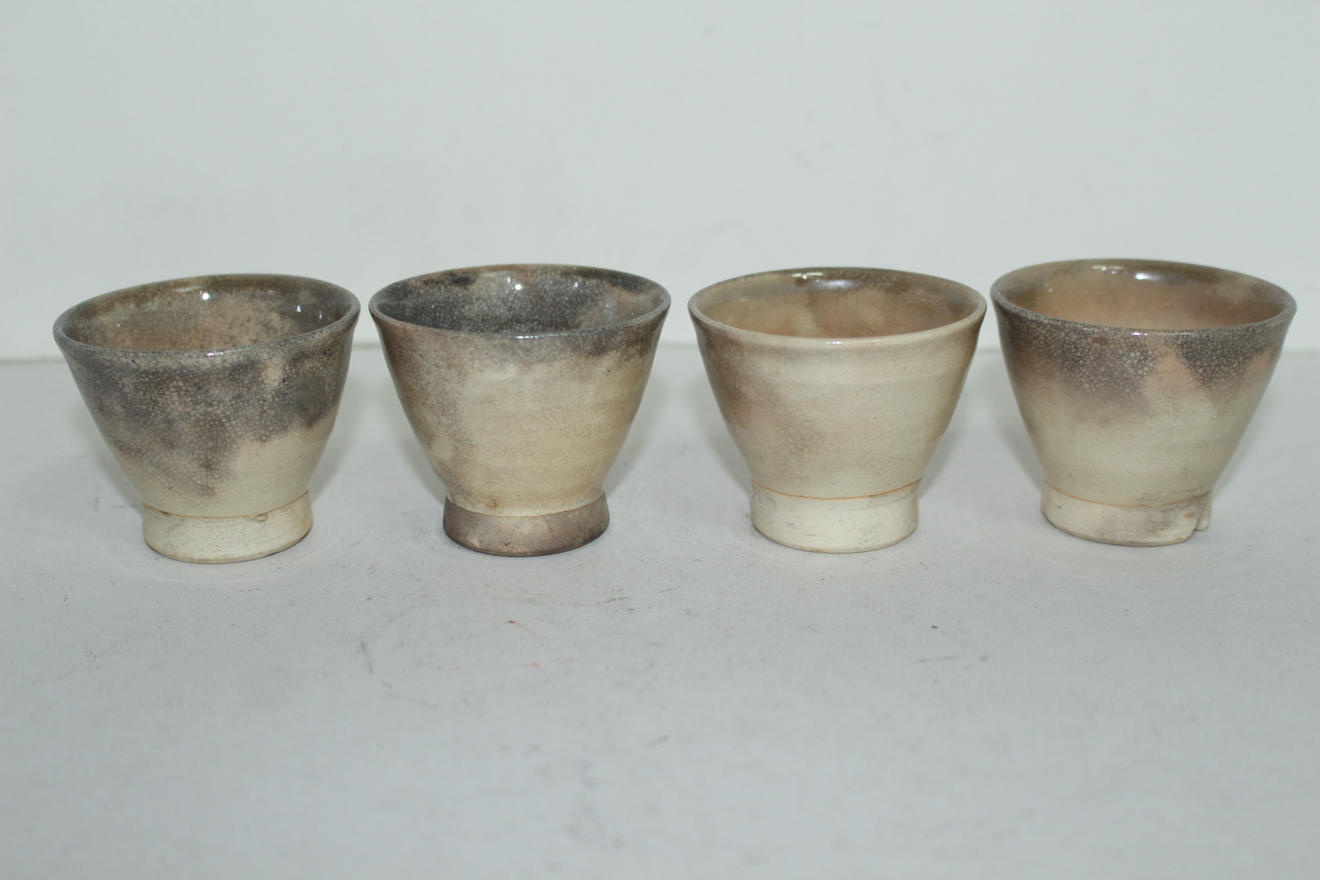 연대가좋은 청자 굽따인 잔 4점셋트