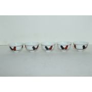 연대가좋은 진사금채화호리병문 잔 5점