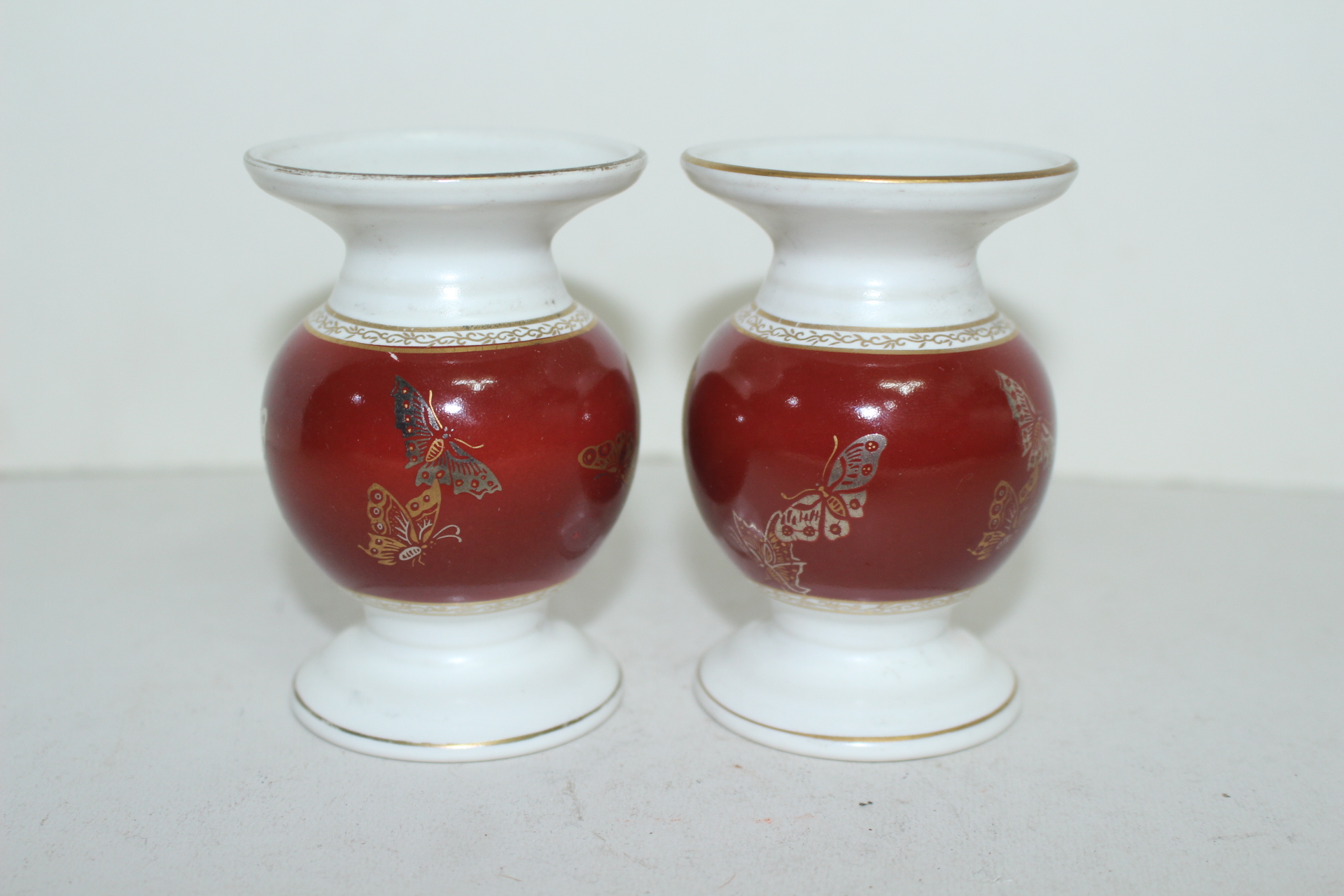 분청자 진사금채나비문 호 2점