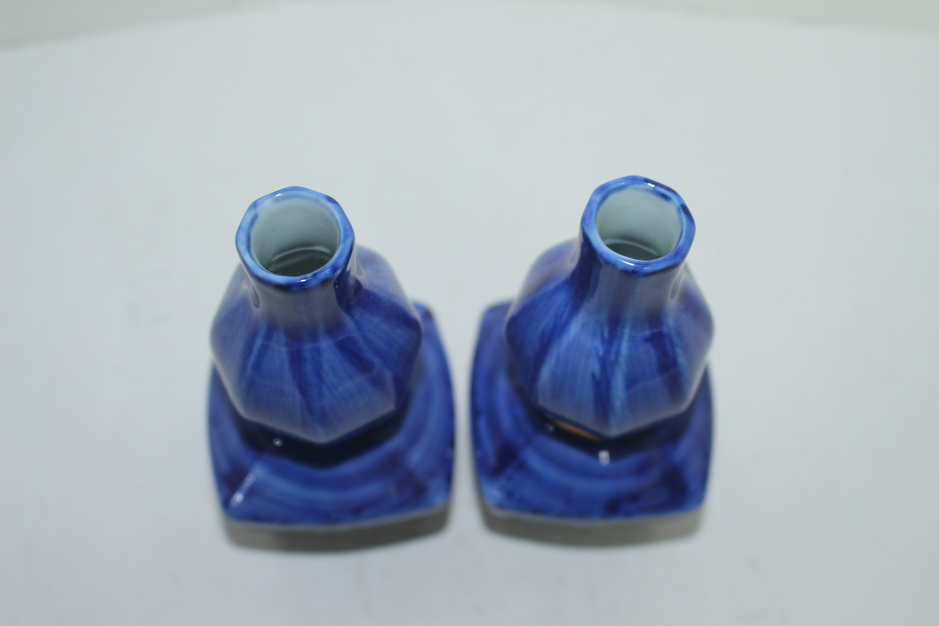 청화백자 춘하추동문 사각호리형 호 2점