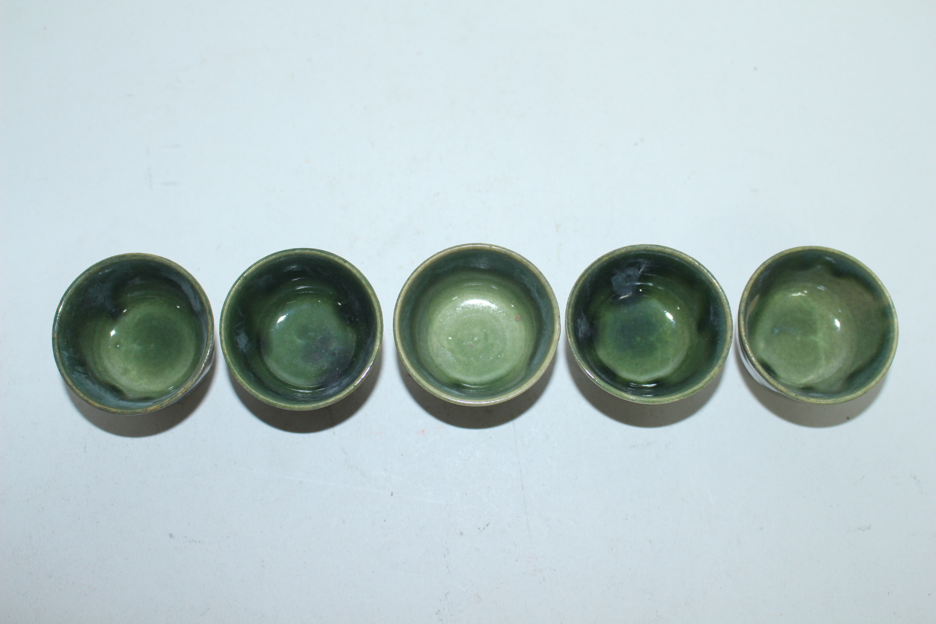 녹청자 잔 5점