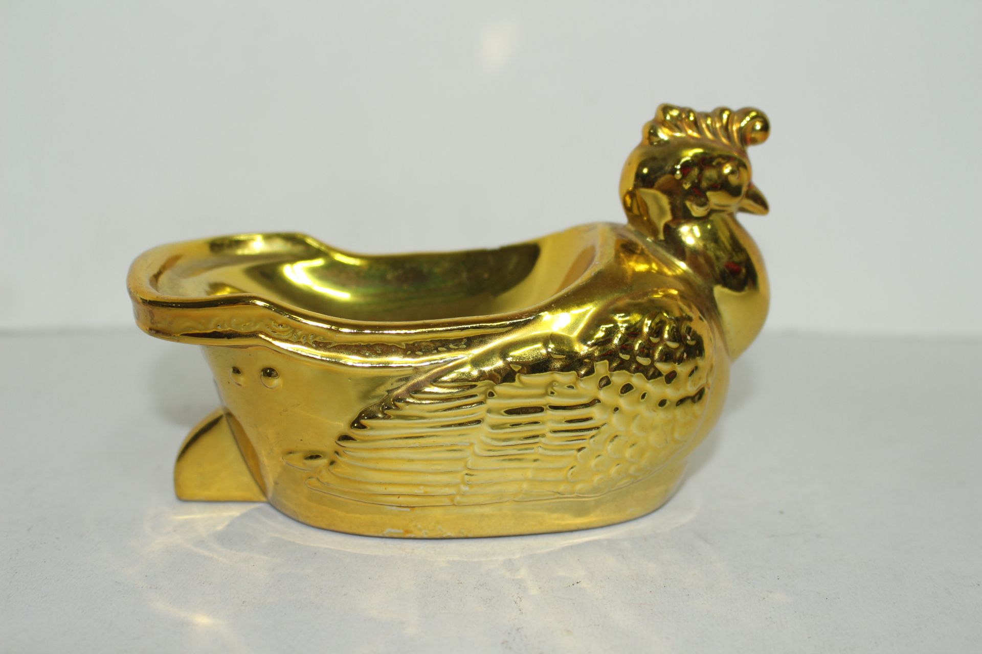 도자기 금채 닭머리 완