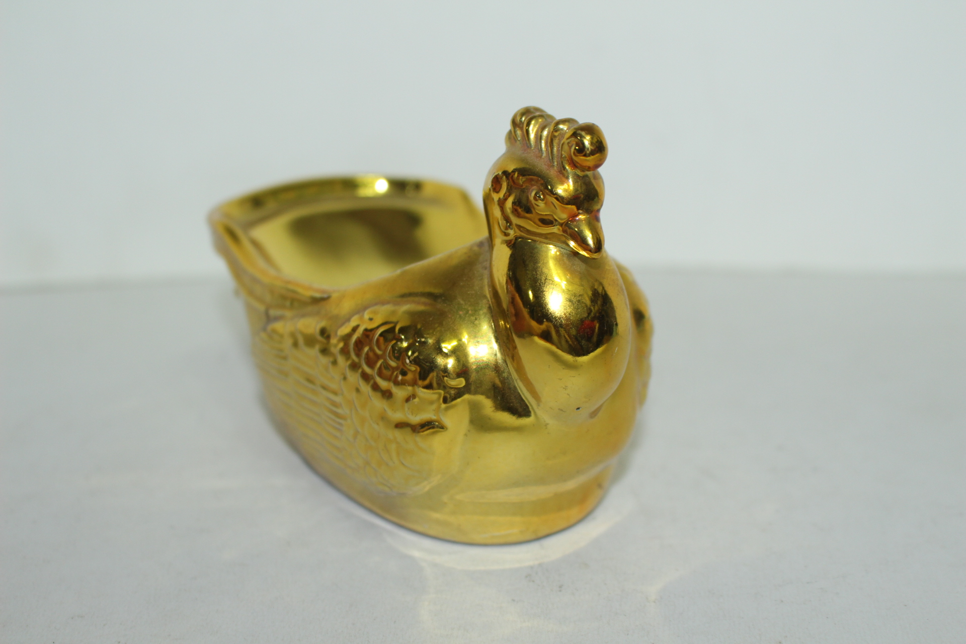 도자기 금채 닭머리 완