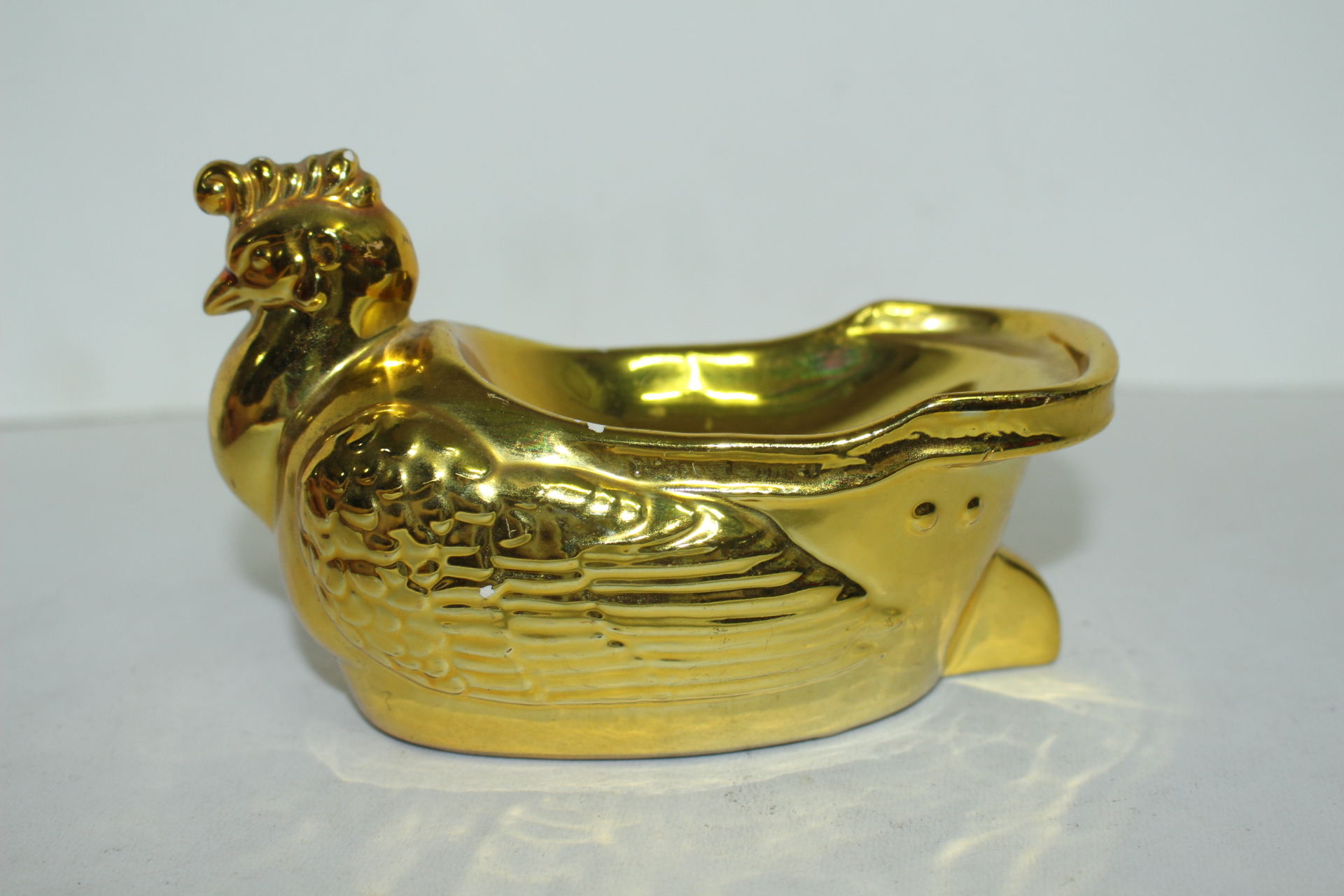 도자기 금채 닭머리 완