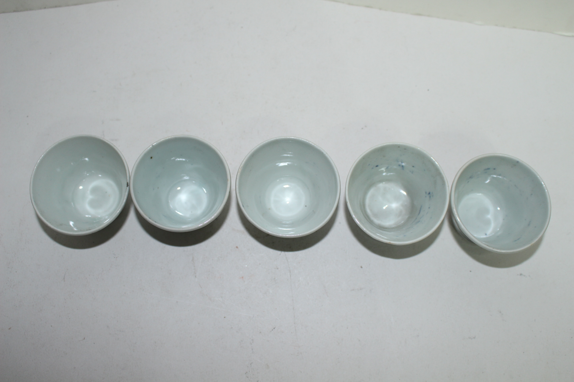 연대가좋은 고이마리 청화백자추상산문 잔 5점