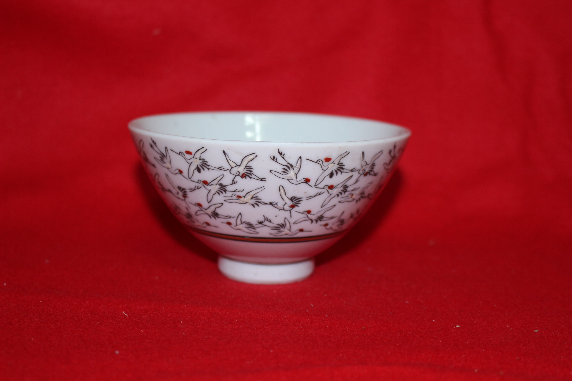 외사기 철화백자 학문 자완