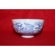 100년이상된 청화백자 사슴문 자완