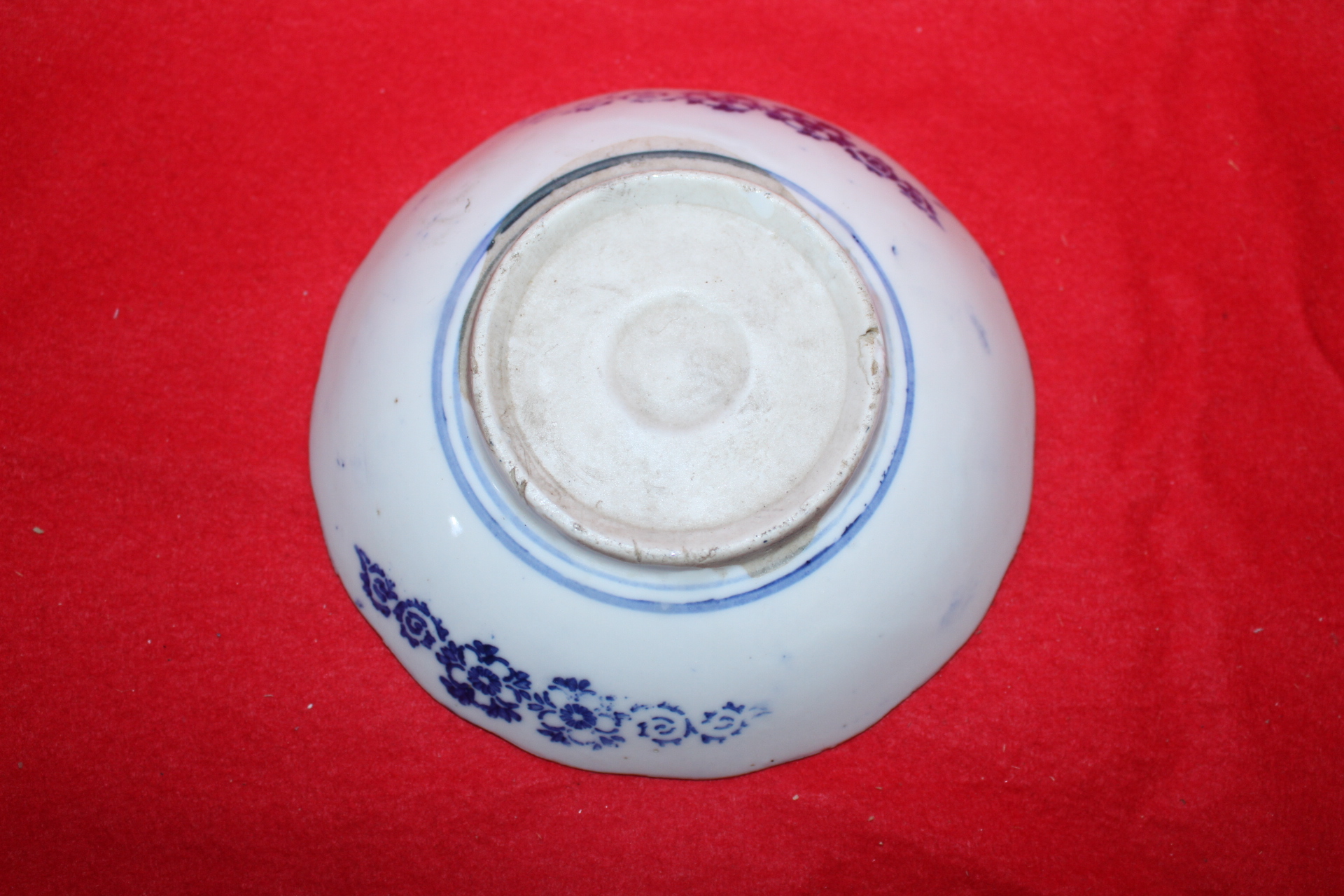 연대가좋은 청화백자추상화문 화형완