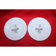 근대사 코카콜라 여인그림이 있는 본챠이나완 2점