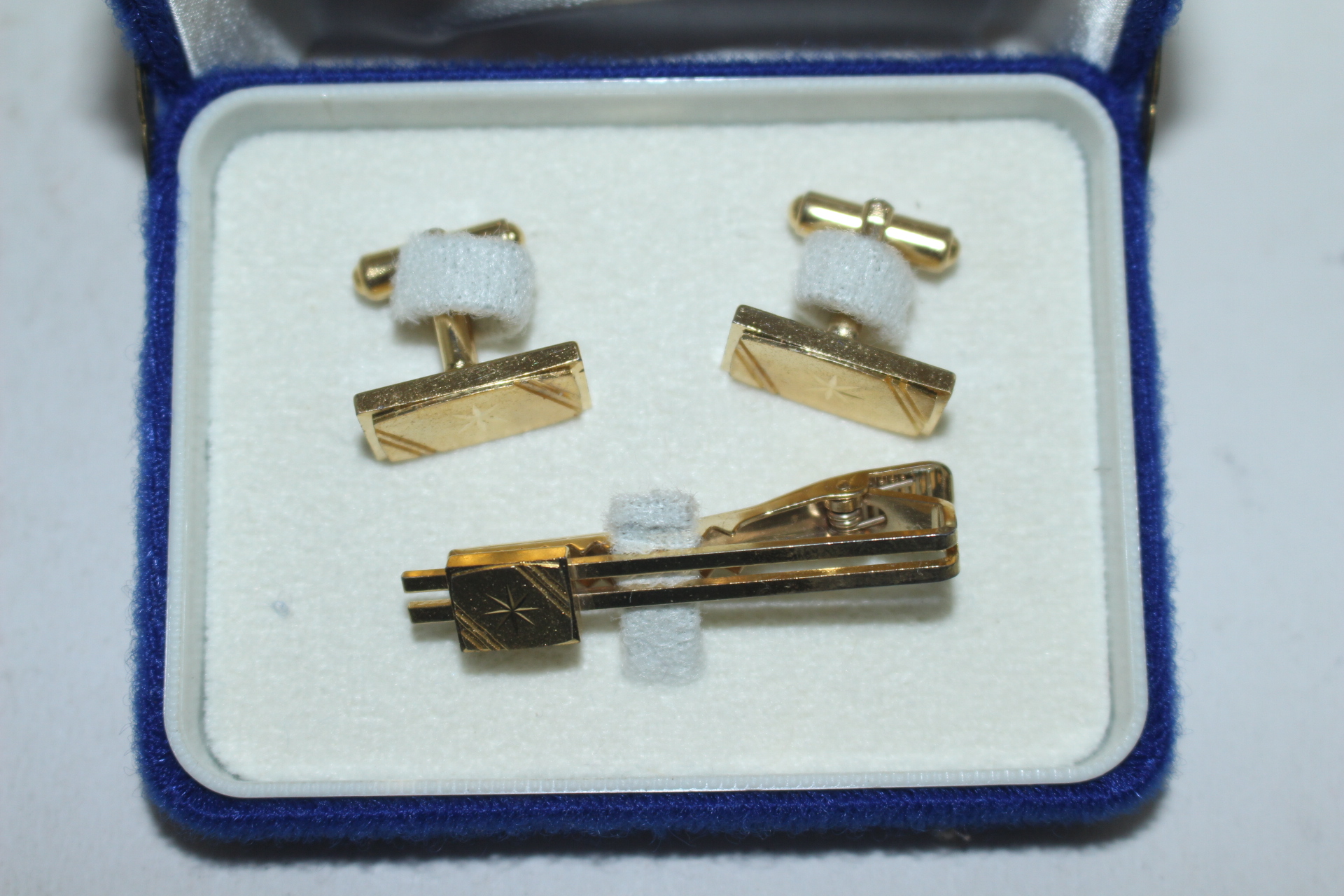 청동으로된 금도금 넥타이핀셋트