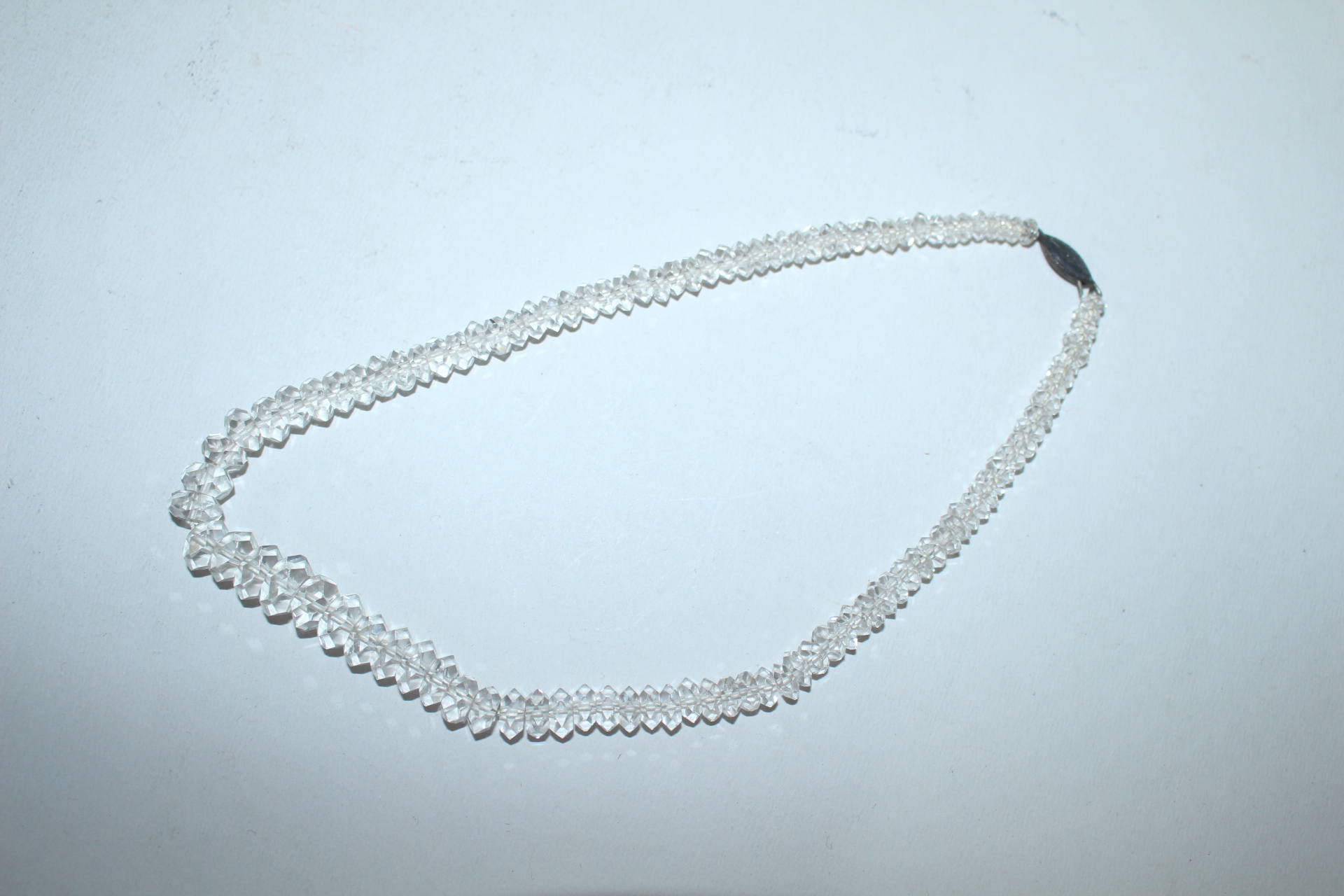 천연수정에 순은고리로된 목걸이