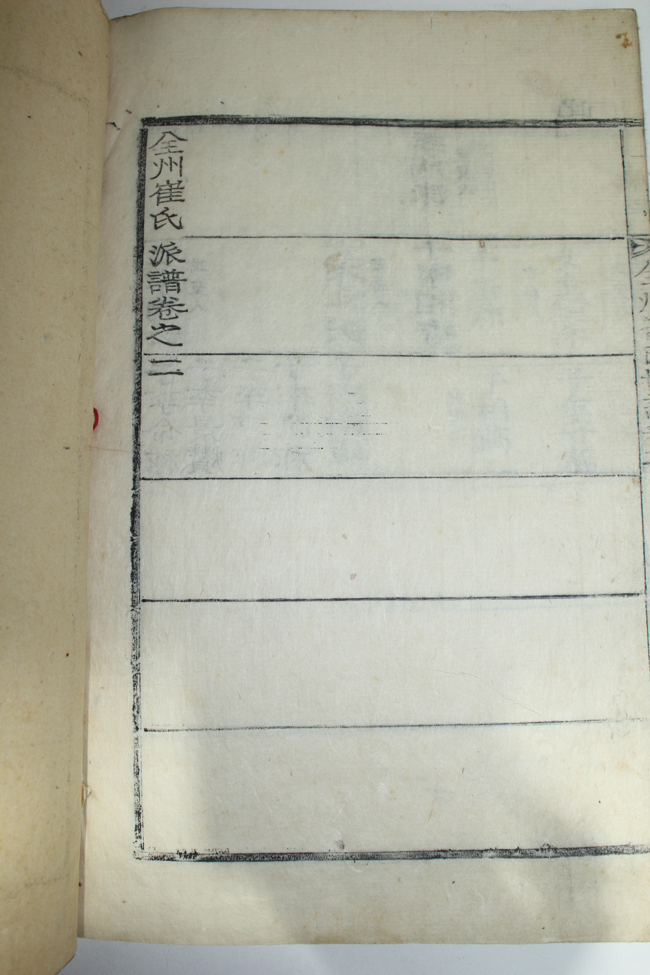 1935년(소화10년) 경남고성간행 목활자본 전주최씨파보(全州崔氏派譜) 2권2책완질