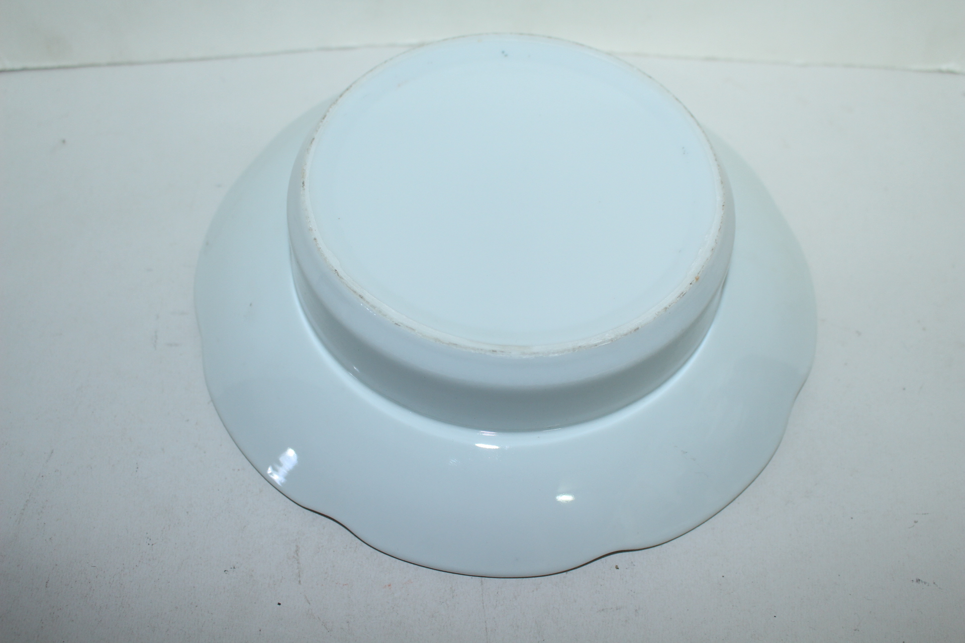 백자 청화진사조화문 화형 화반(재털이)