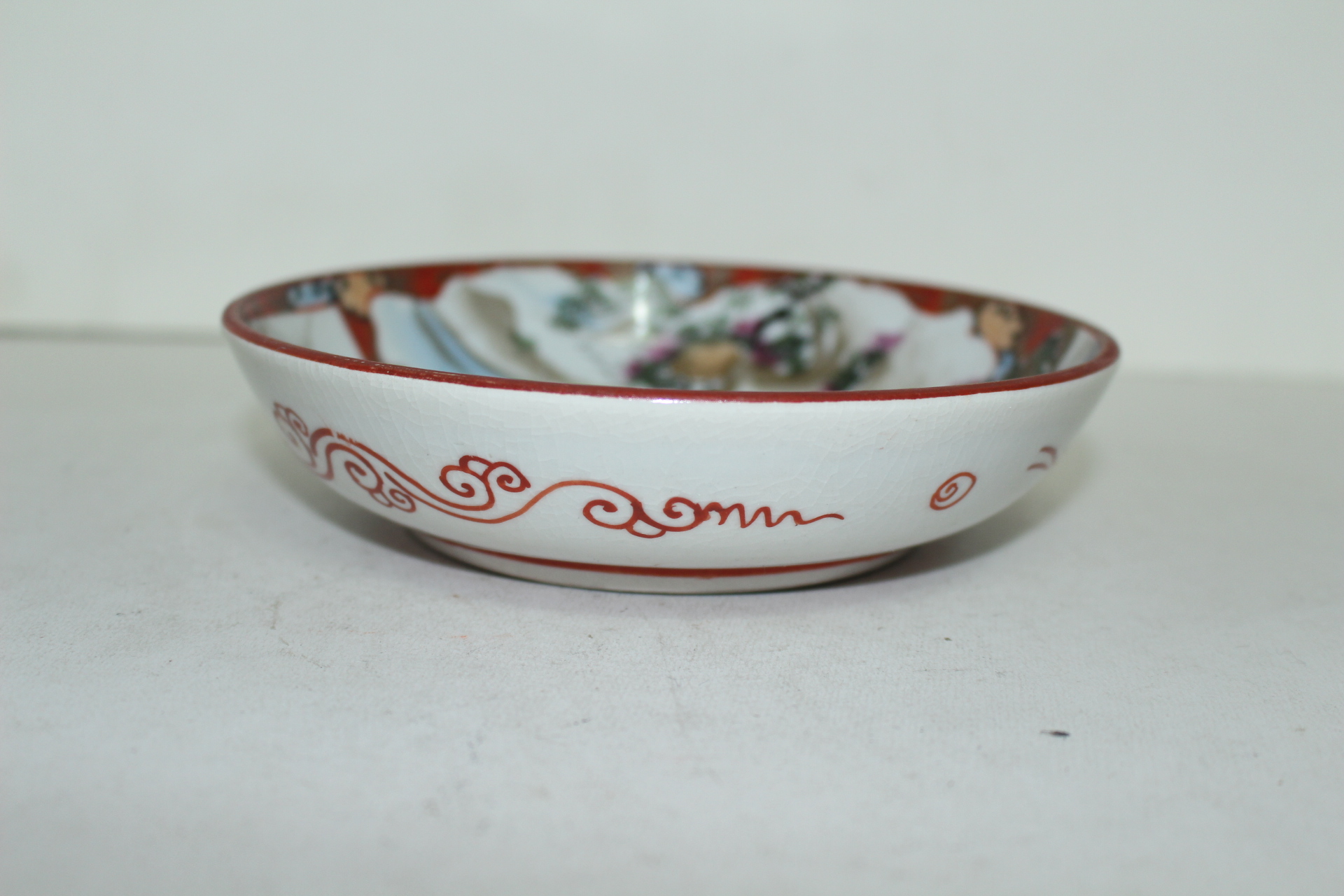 100년이상된 고구다니 진사백자도인문 완