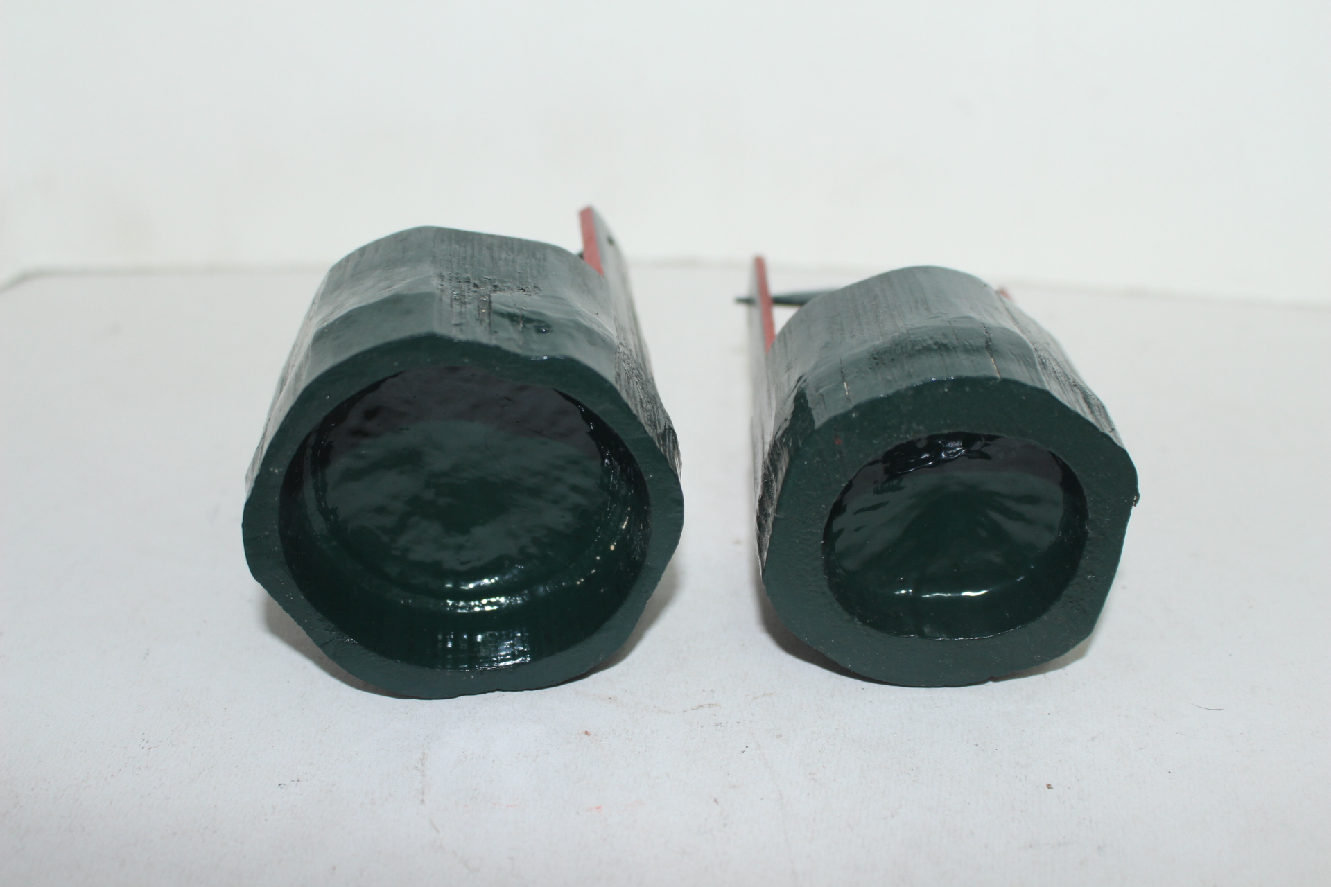 대나무에 채색이된 손잡이달린 완 2점