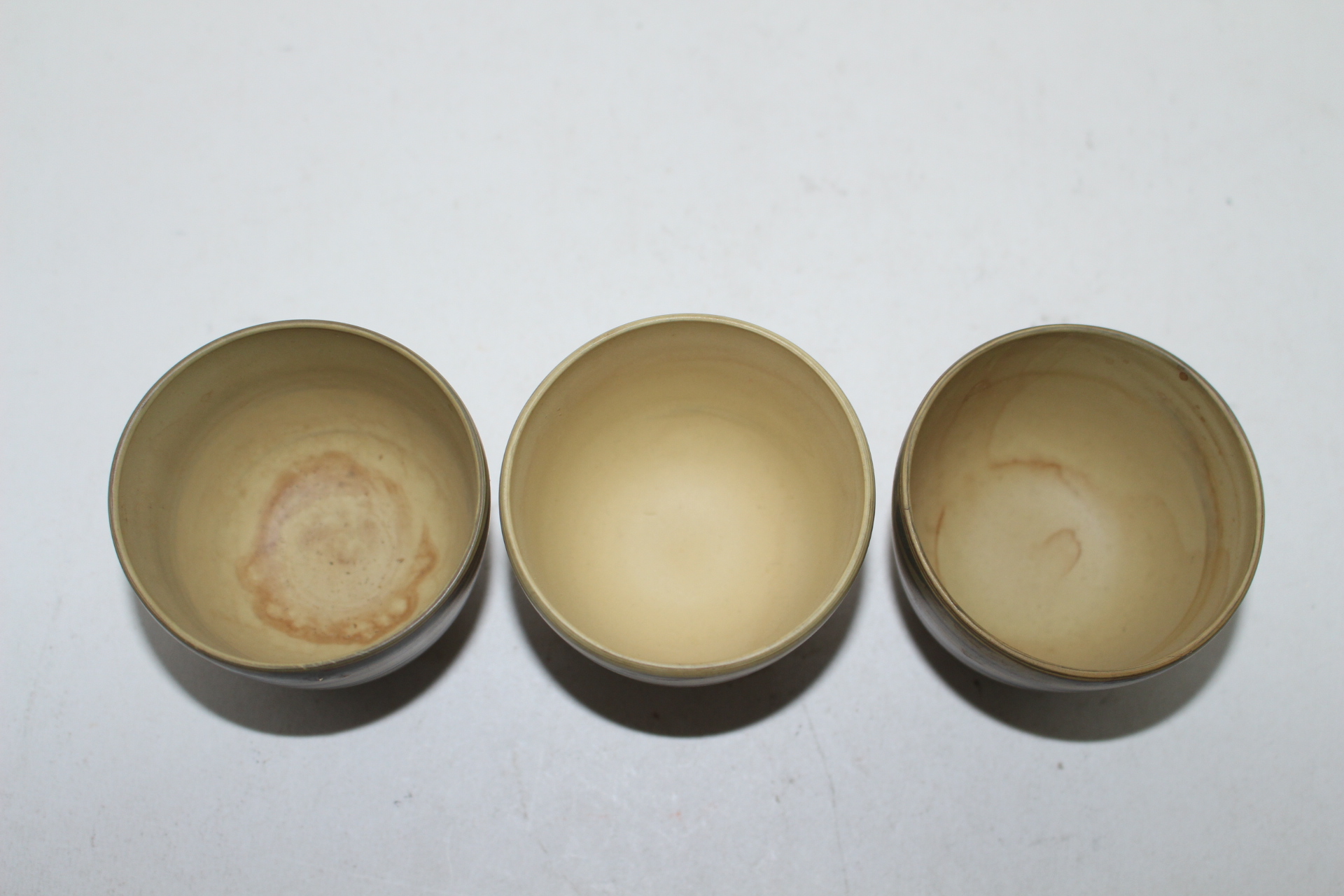 자사도자기청자연리문 잔 3점