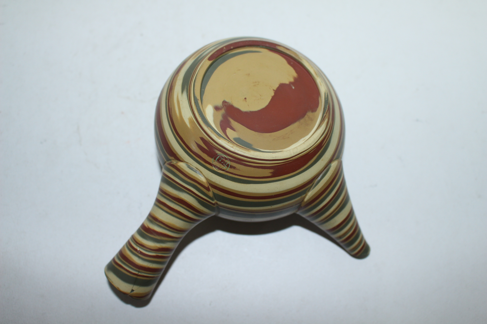 자사도자기 청자연리문 다관