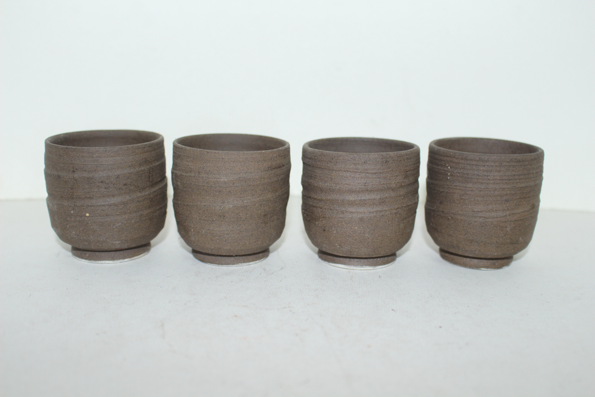 시가라끼 청자잔 4점