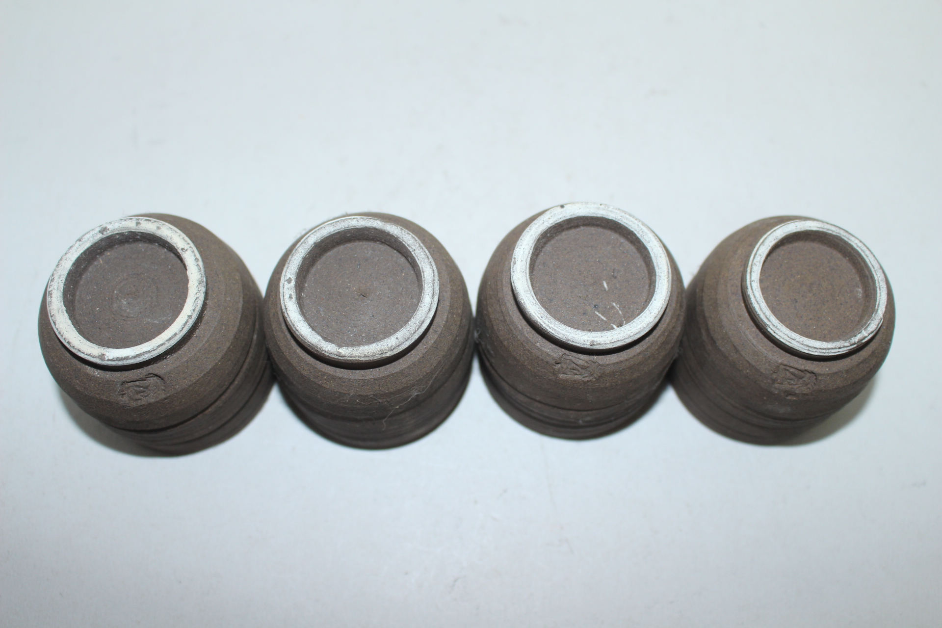 시가라끼 청자잔 4점