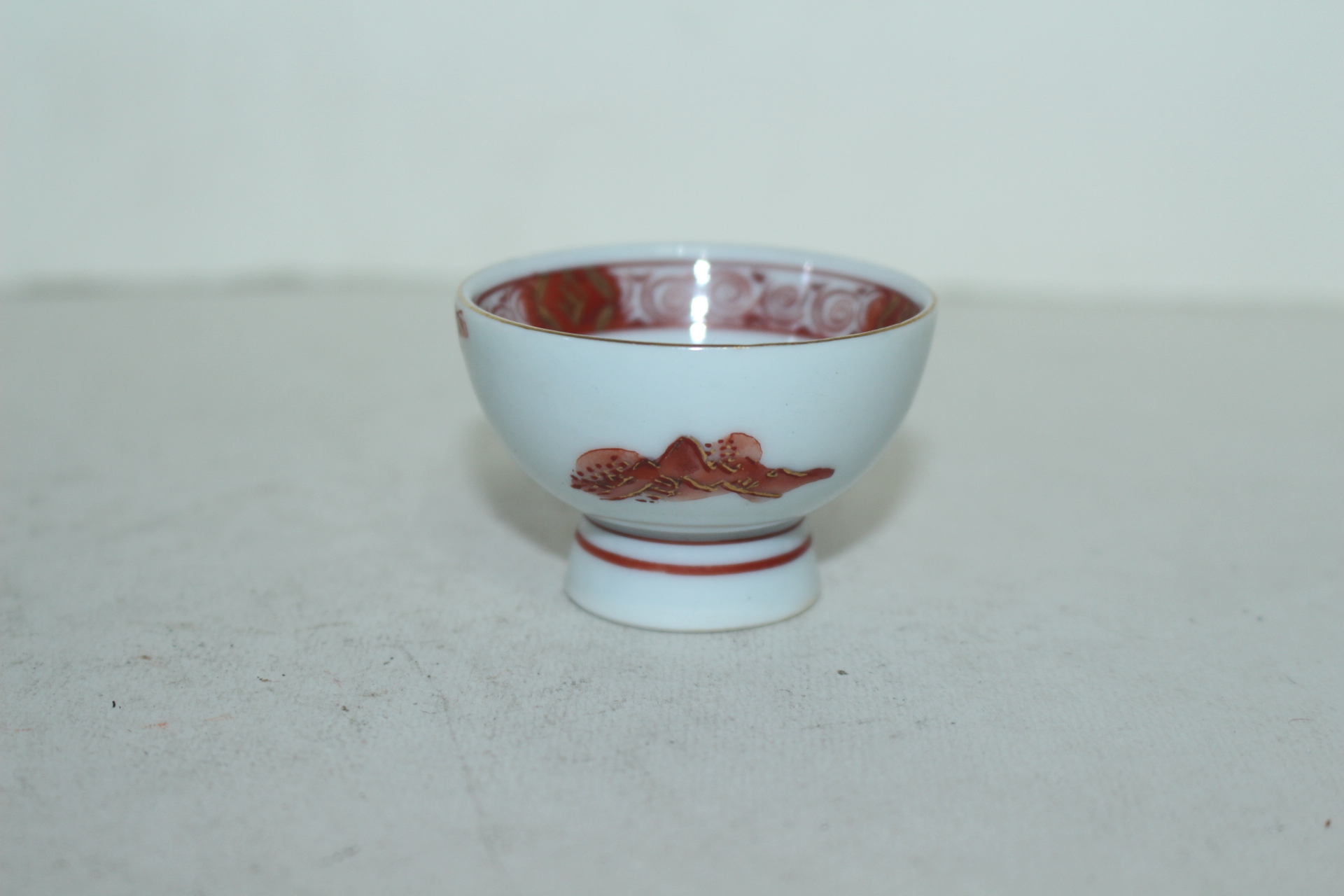 구다니 진사백자도인문 잔