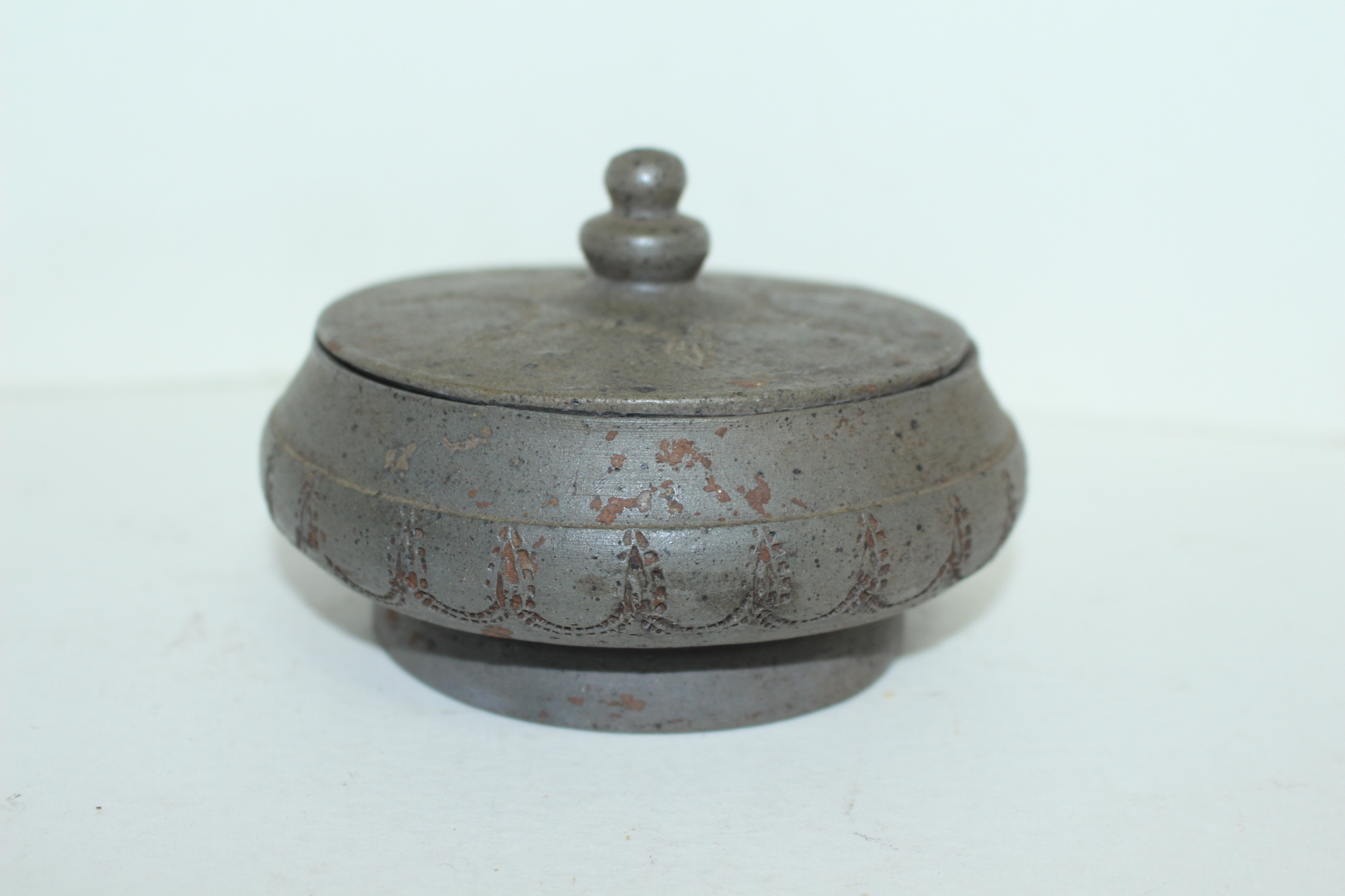 토기 인화문 탑모양두껑 벼루