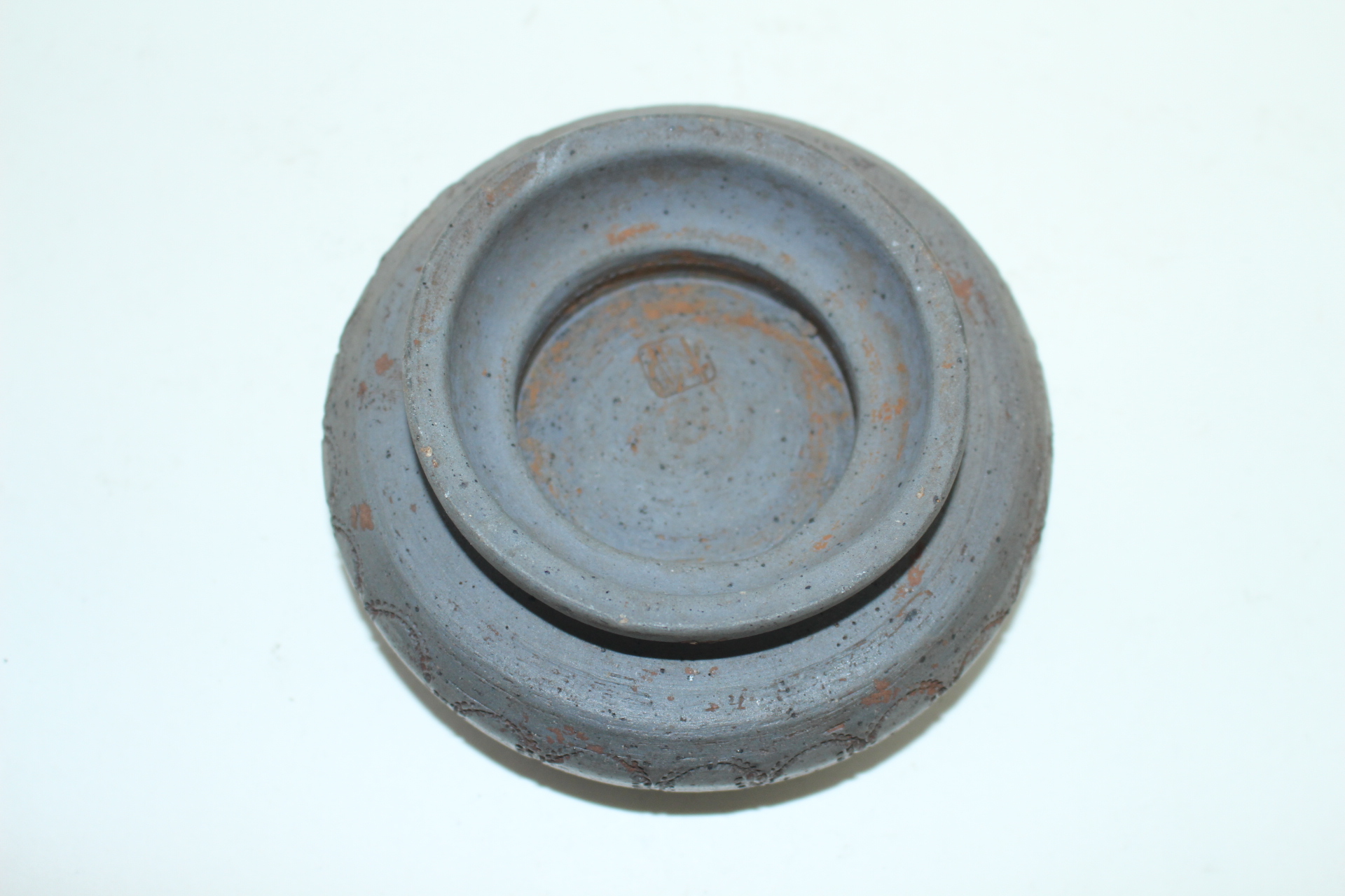 토기 인화문 탑모양두껑 벼루