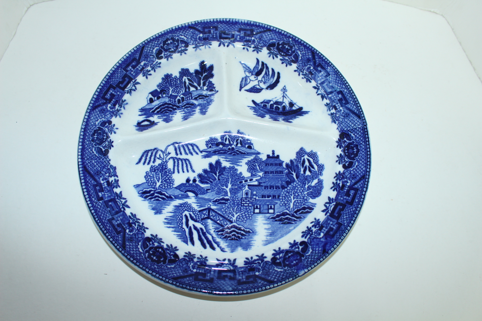 연대가좋은 청화백자 산수문 완