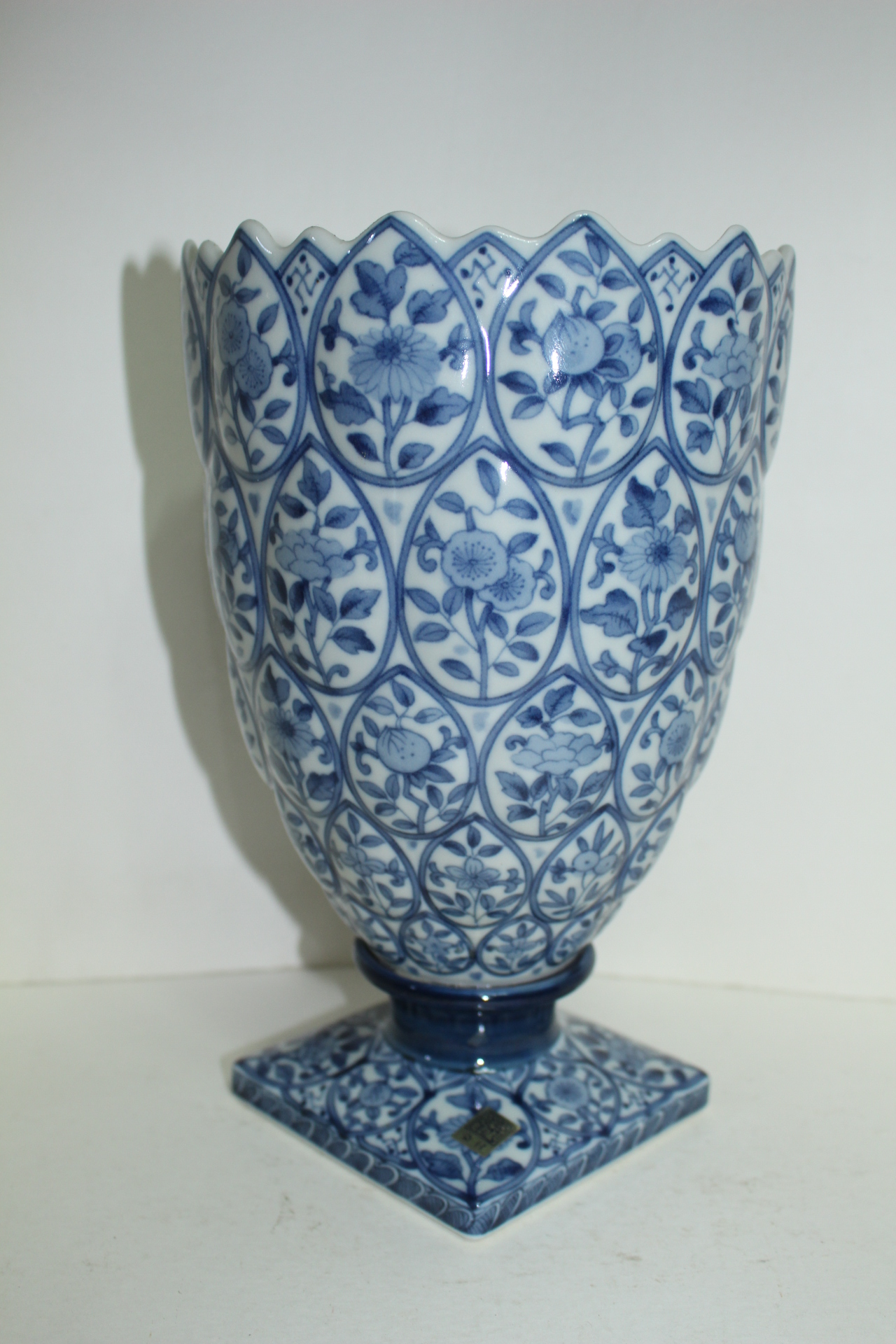 이마리 청화백자화문 화형 호