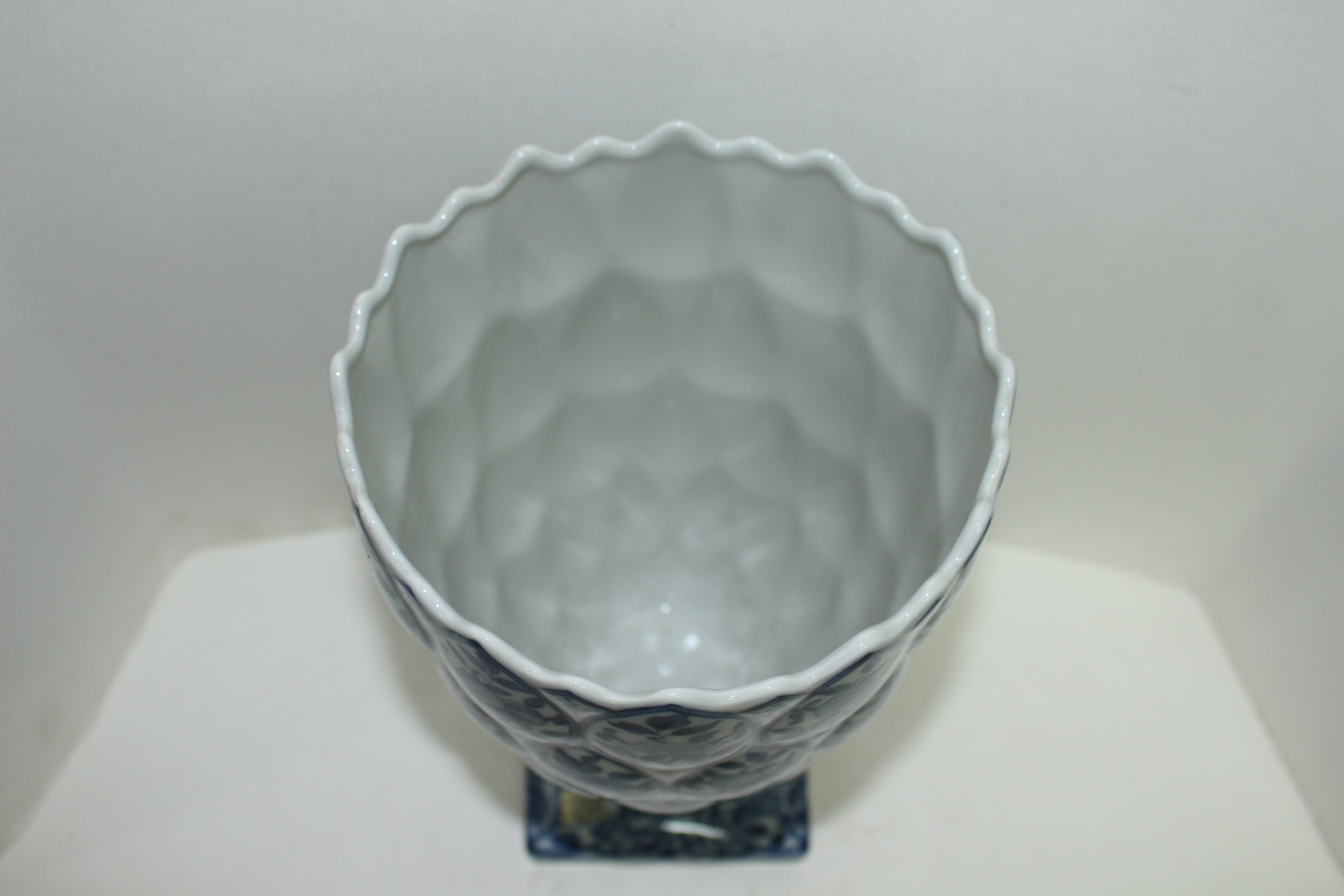 이마리 청화백자화문 화형 호