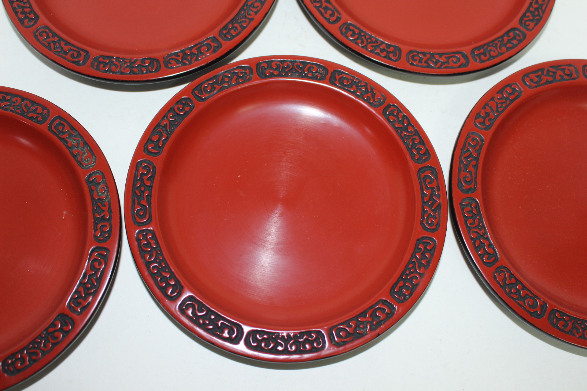 두꺼운 차반 5점