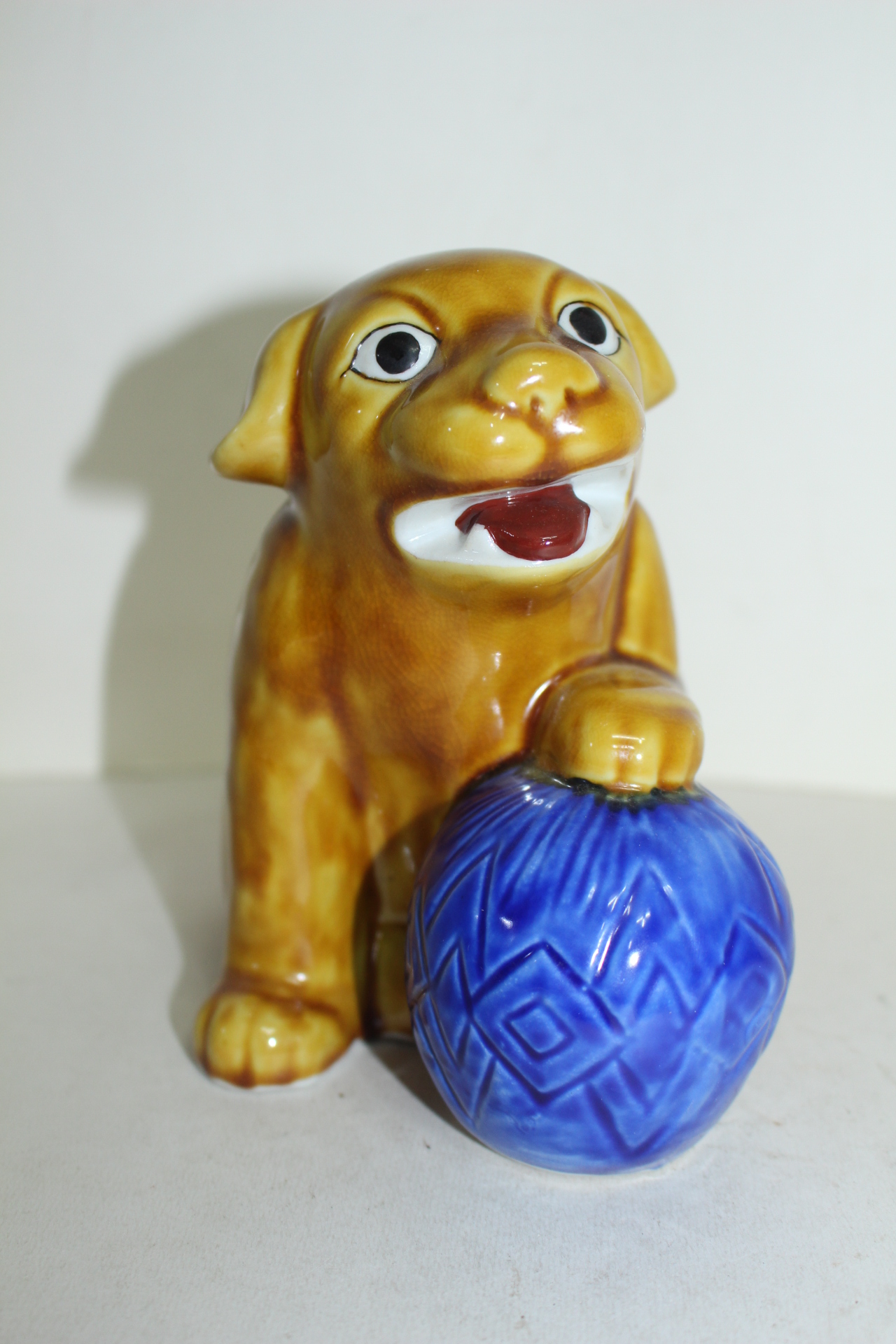 구다니 청자 강아지 조각상