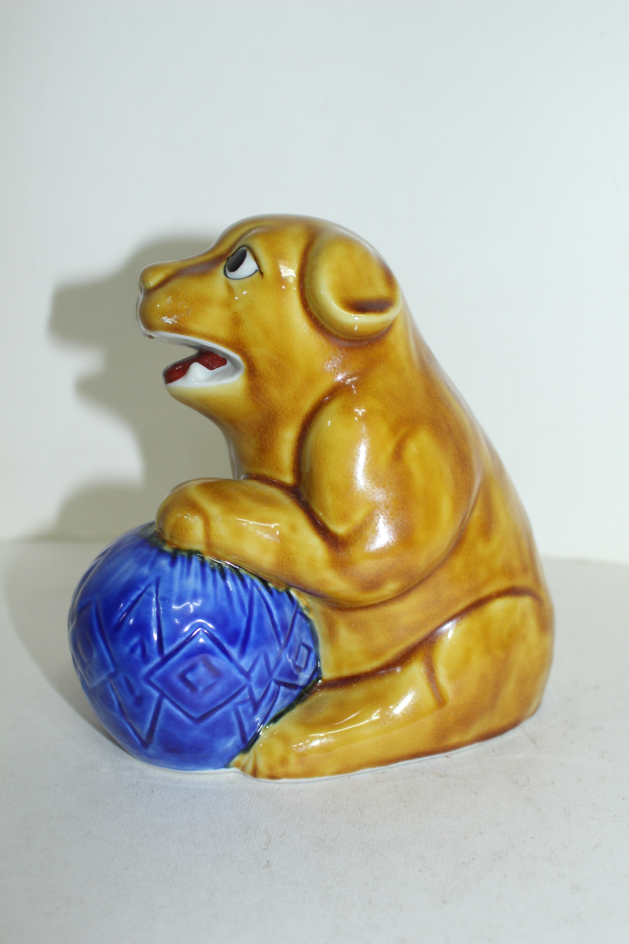 구다니 청자 강아지 조각상