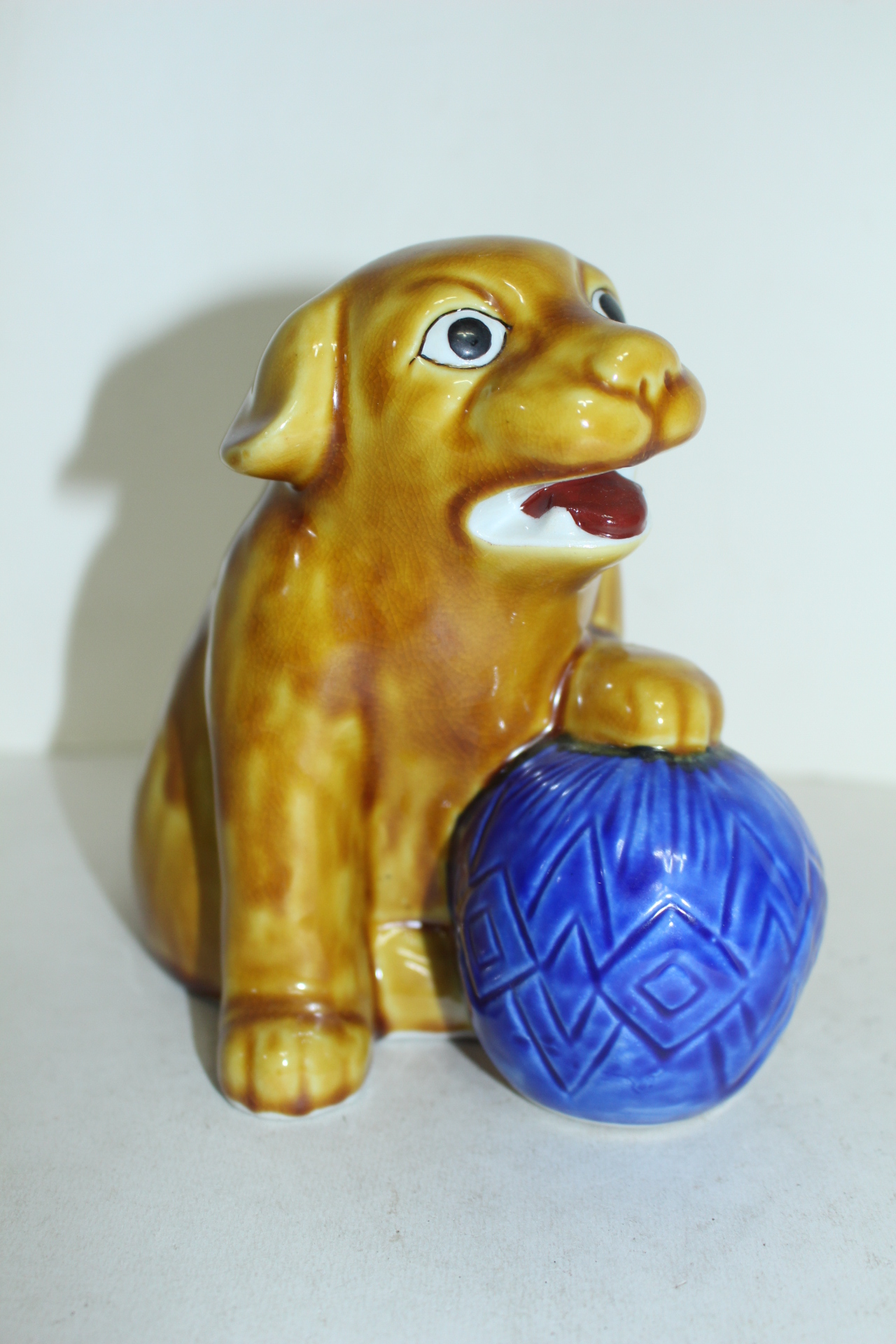 구다니 청자 강아지 조각상