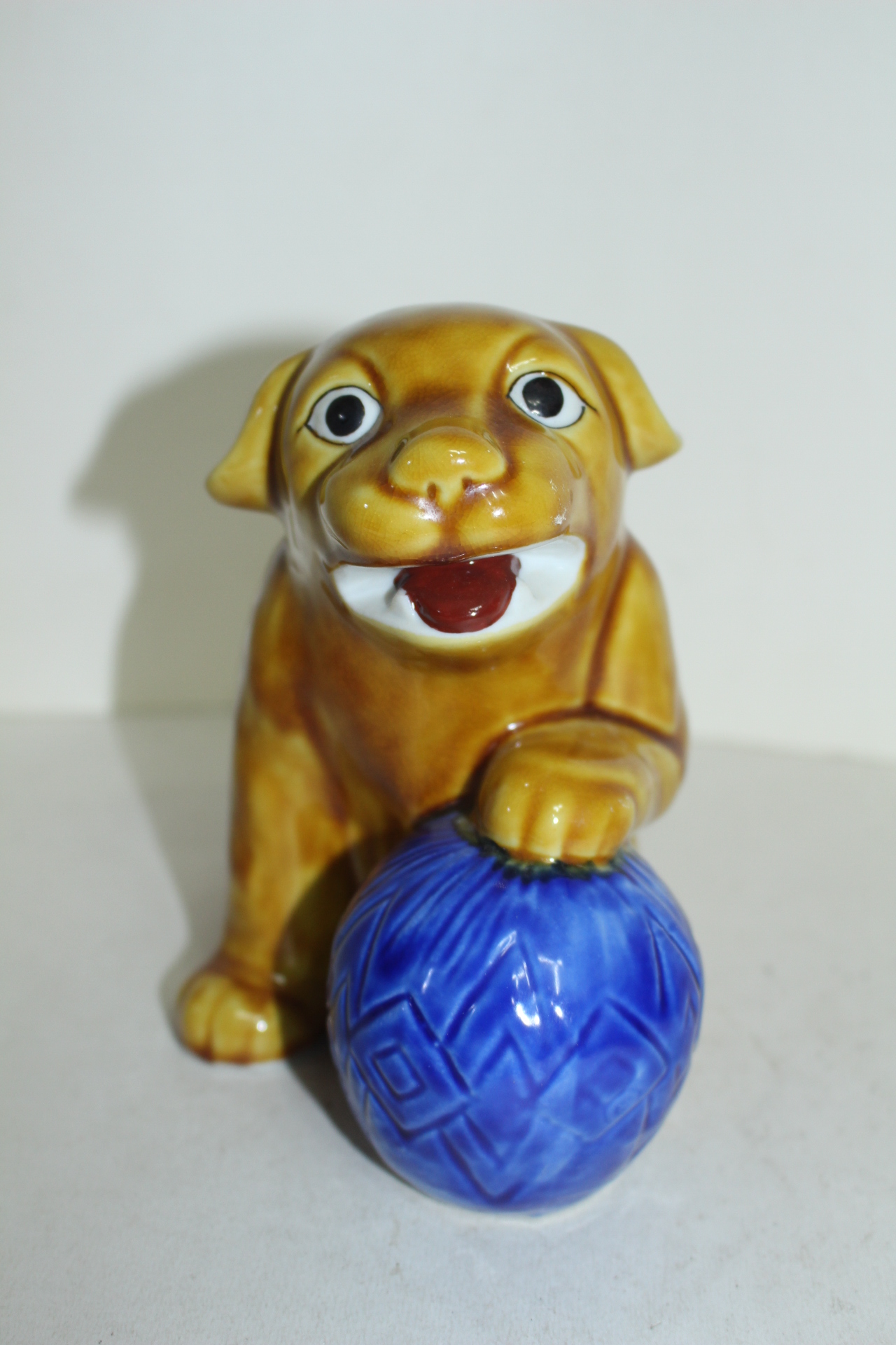 구다니 청자 강아지 조각상