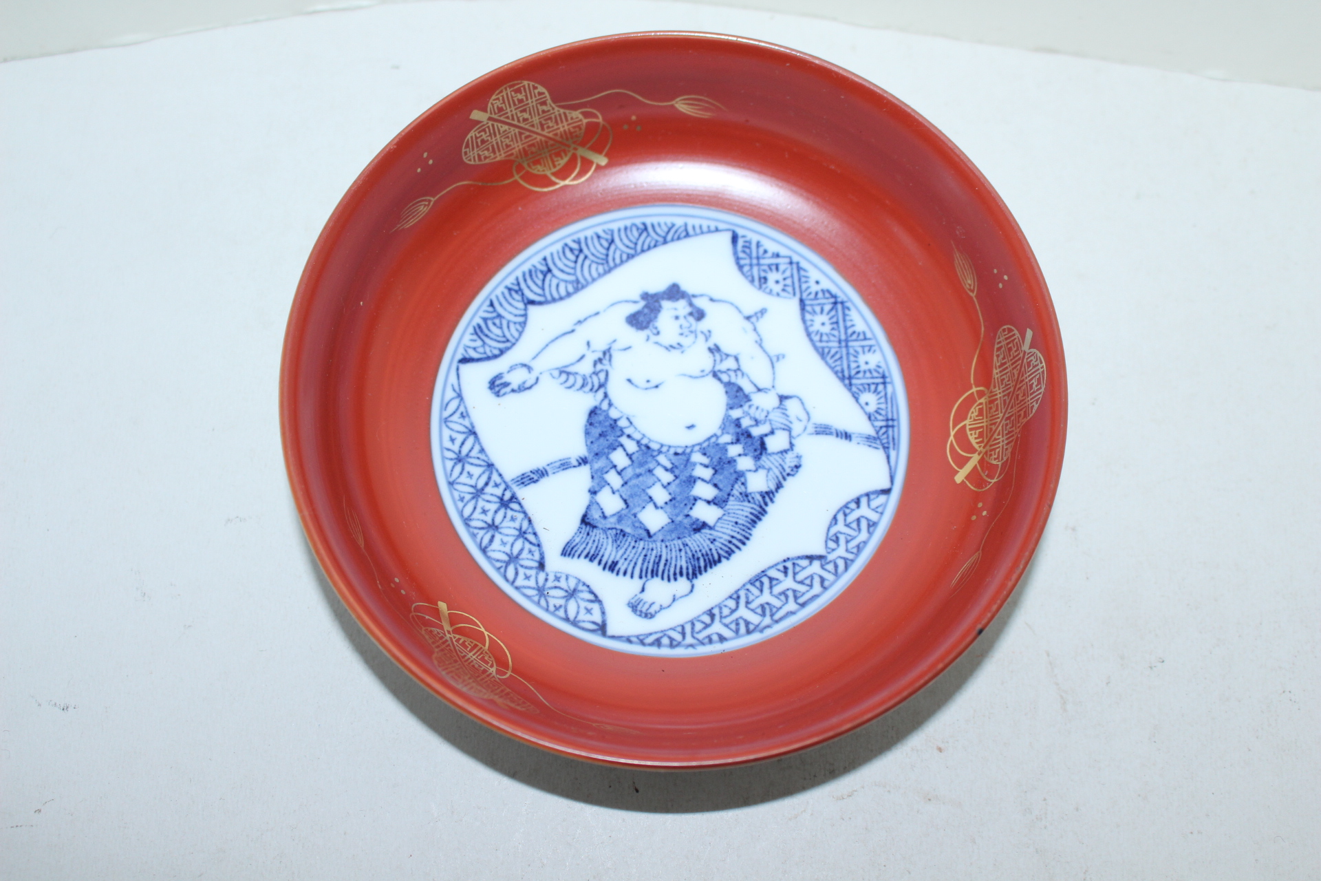 진사백자 금채인물문 완 2점