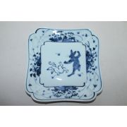 이마리 청화백자 토끼문 사각완