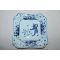 이마리 청화백자 토끼문 사각완