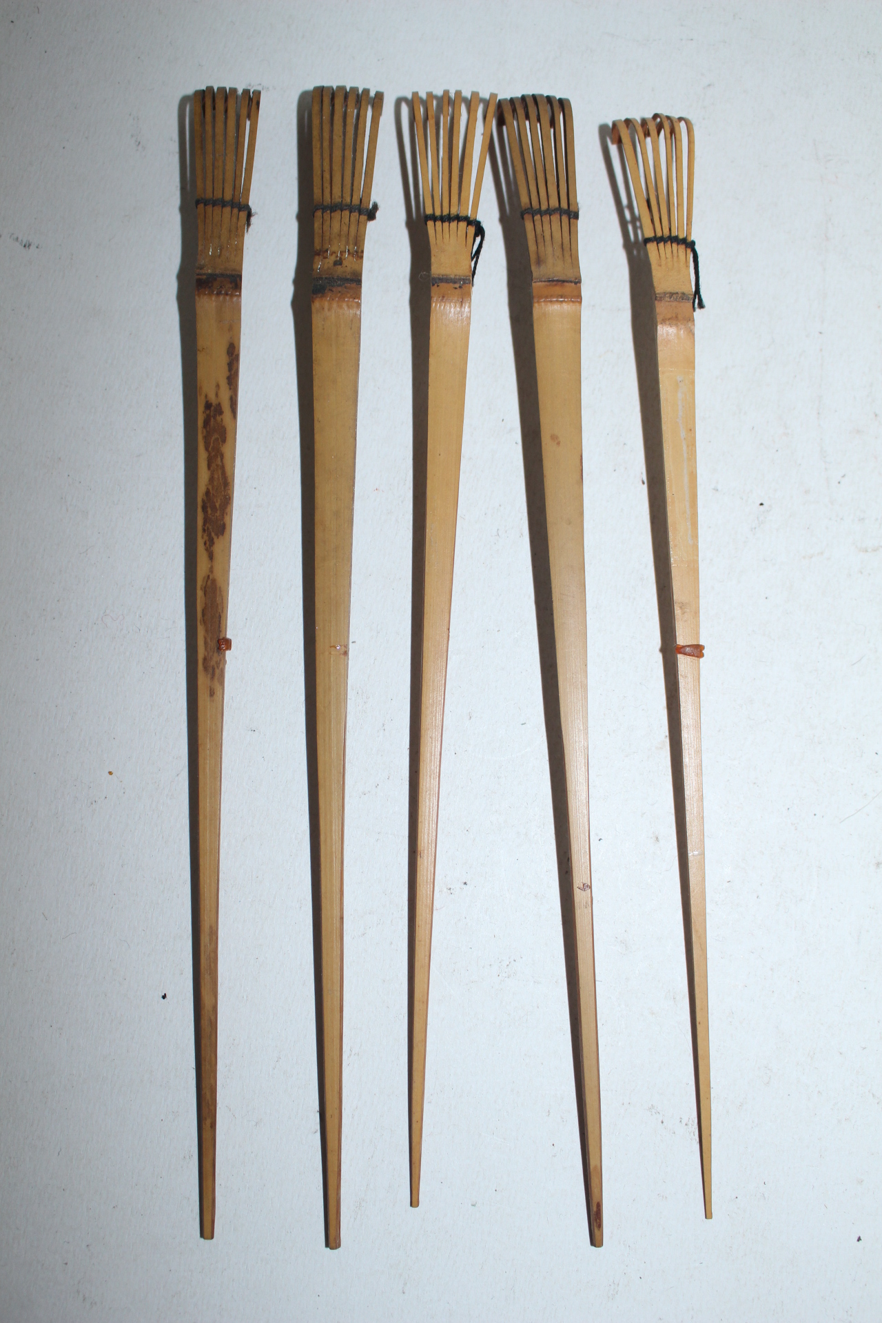 대나무로된 차도구 갈꾸리 5점