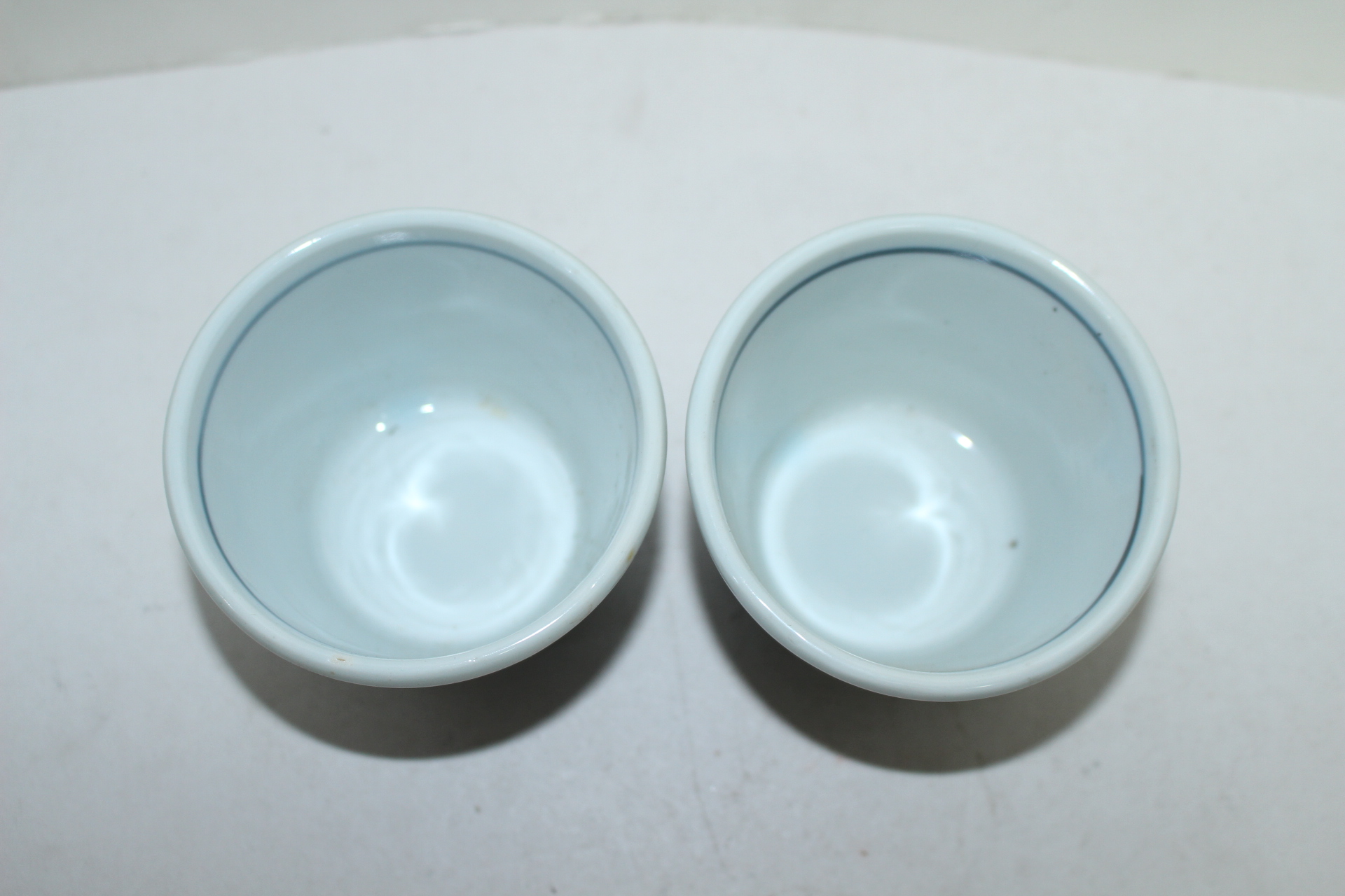 이마리 청화백자추상화문 잔 2점