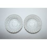 연대가좋은 유리로된 화형잔잔대 2점