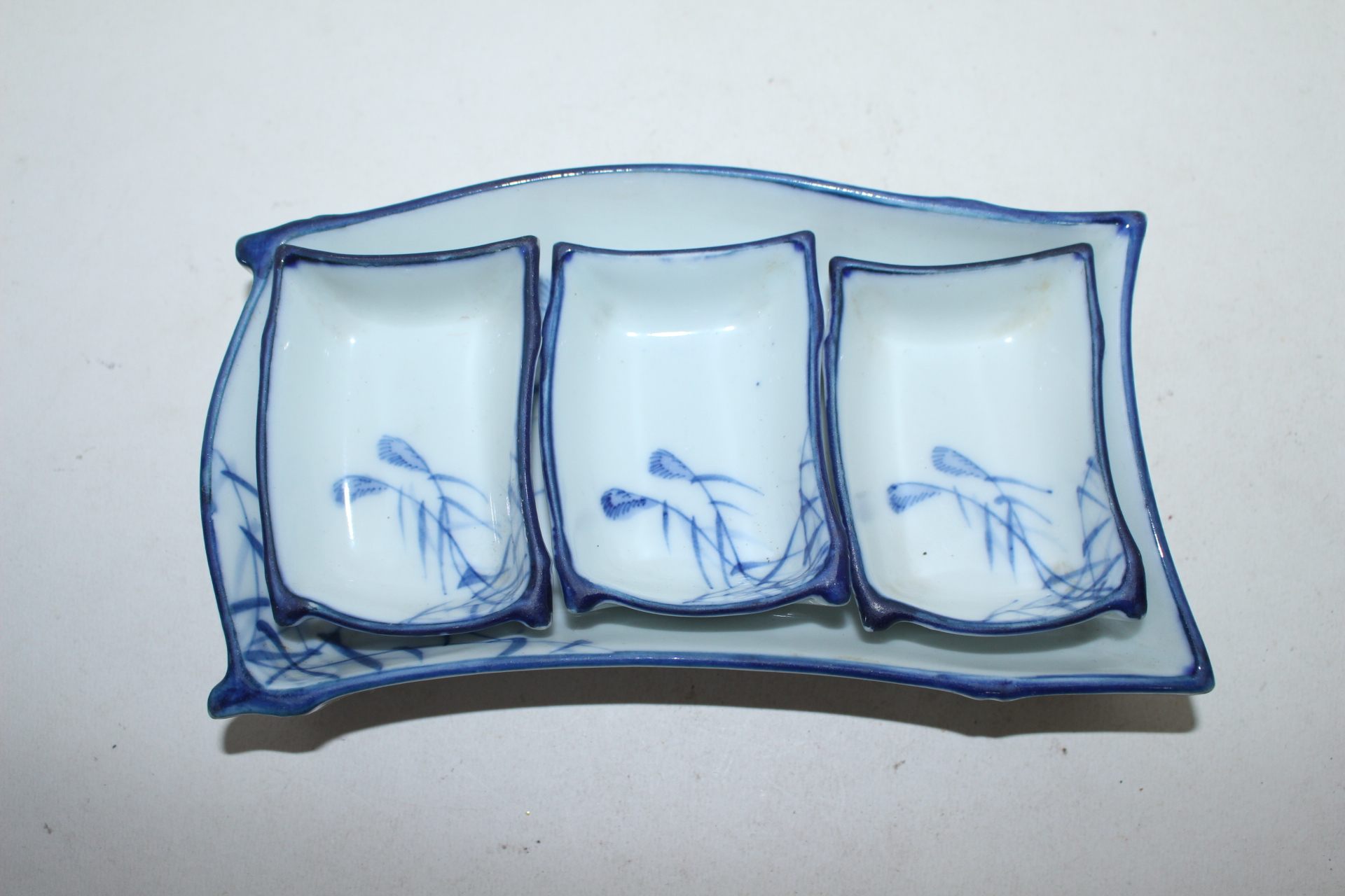 이마리 청화백자 초화문 완 4점셋트