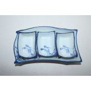 이마리 청화백자 초화문 완 4점셋트