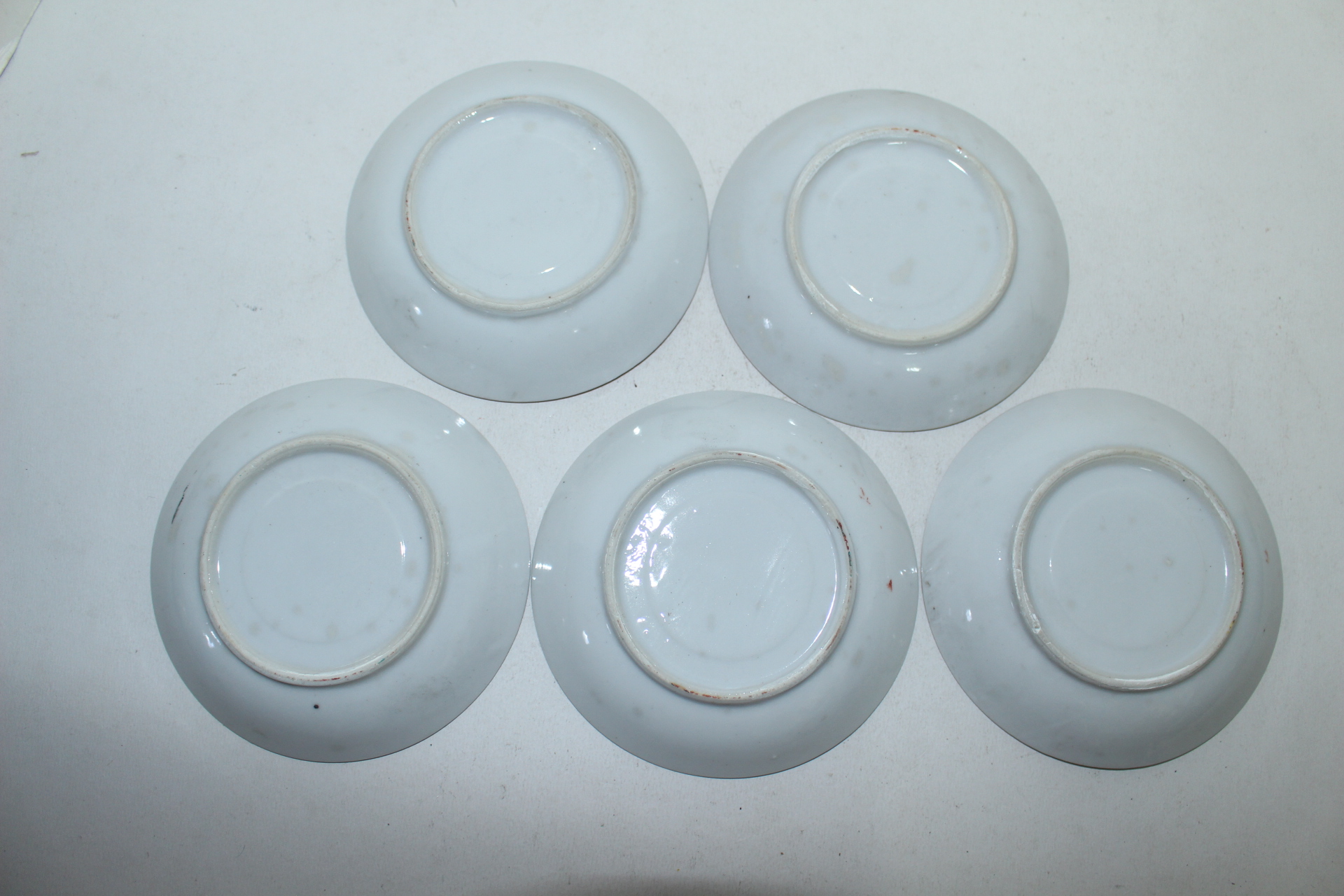 연대가좋은 진사백자 수자문 완 5점