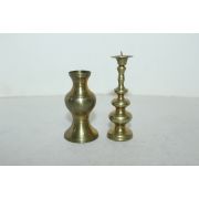 청동으로된 소형크기의 향호와 외촛대