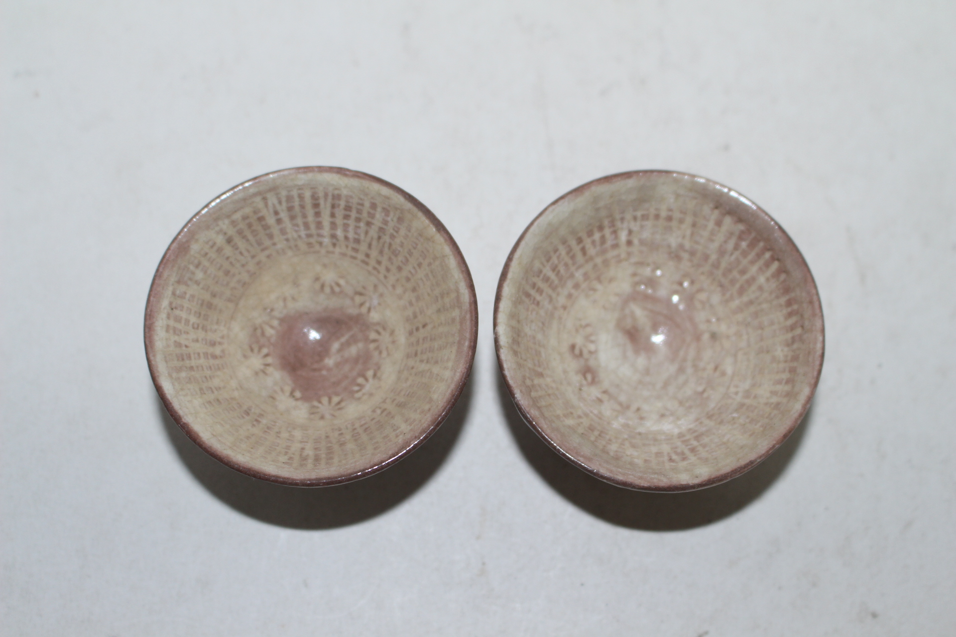 연대가좋은 분청사기귀얄문 잔 2점