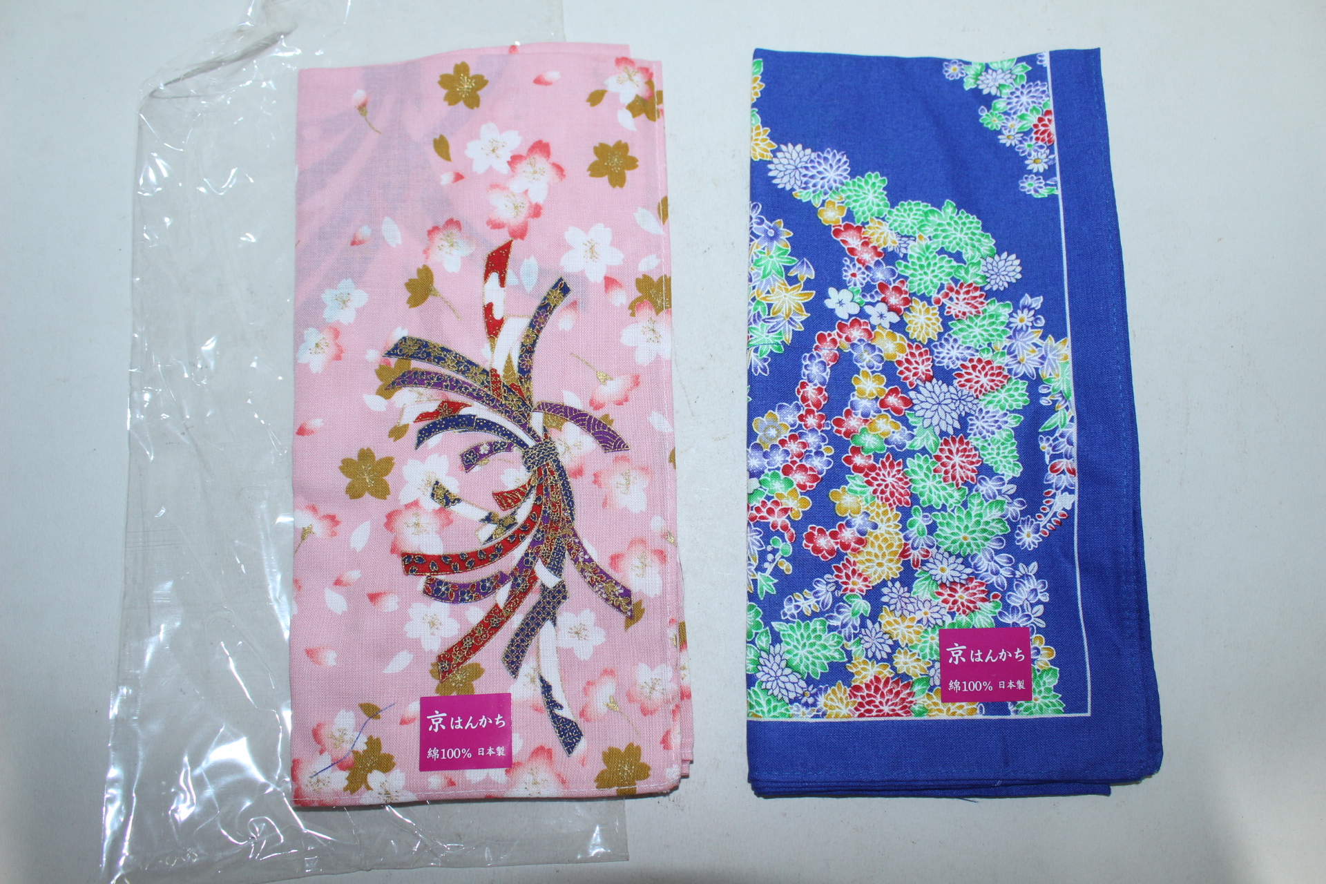 미사용 교토화문 손수건 2장