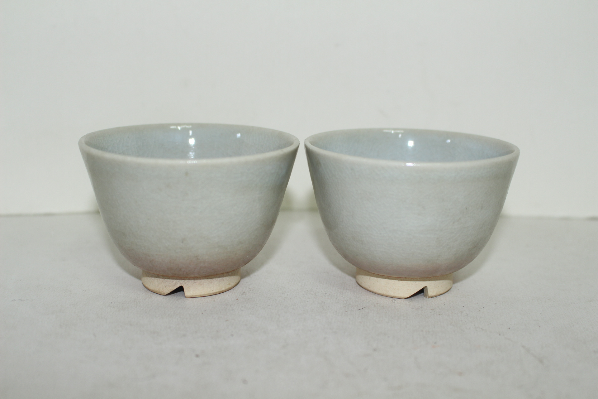 청자 굽따인 잔 2점