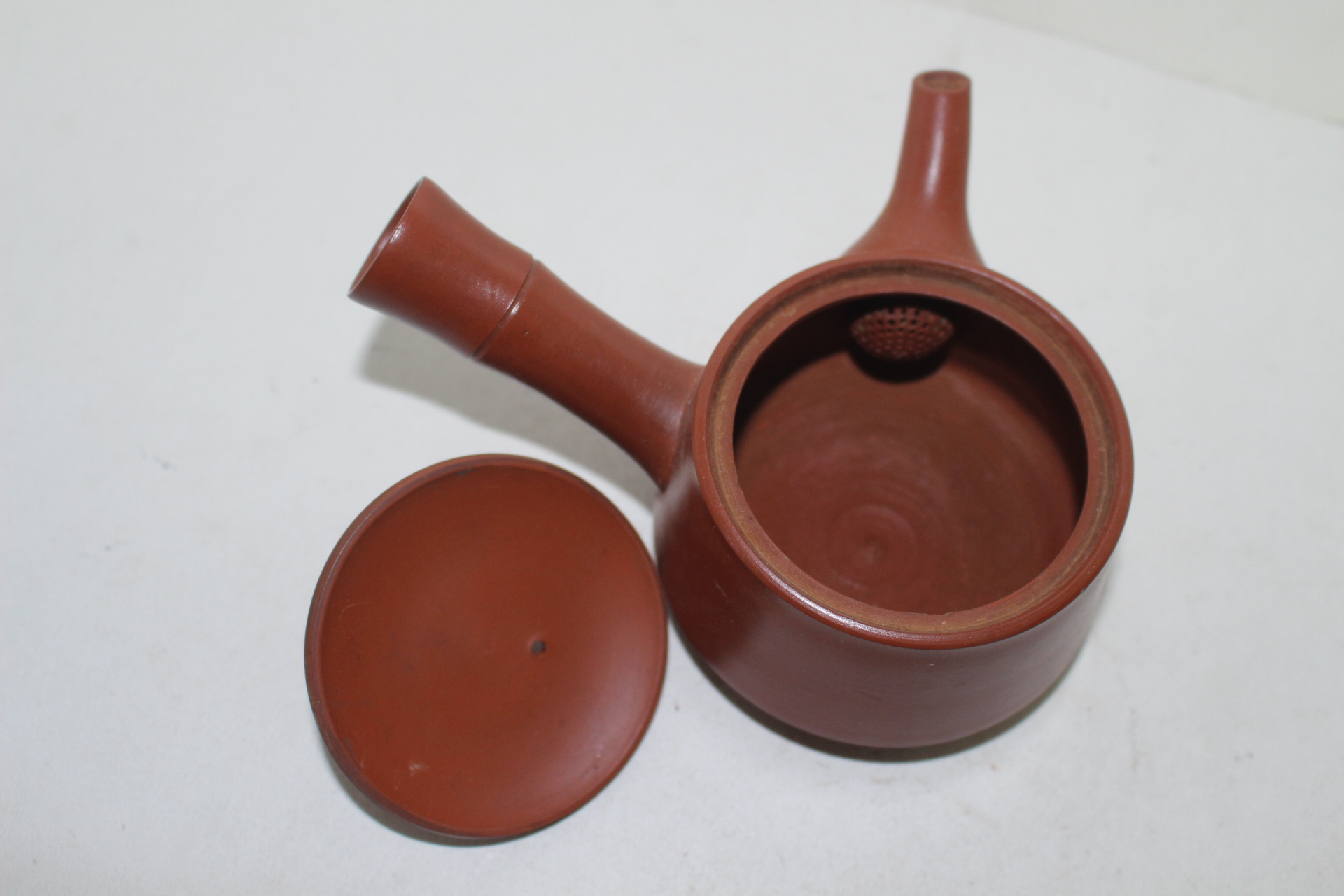 자사도자기 죽절손잡이 다관