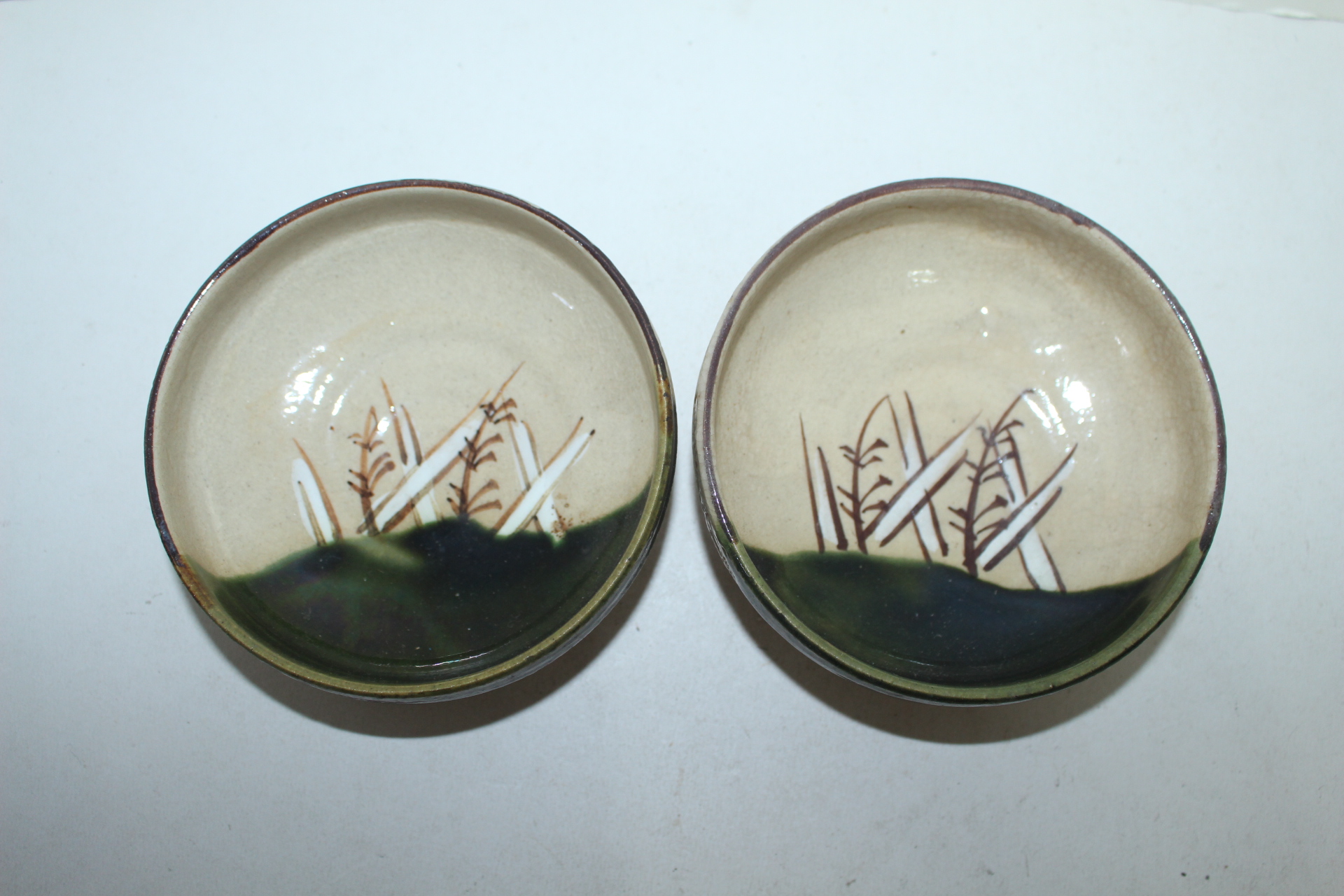 연대가좋은 오리배 청자완 2점